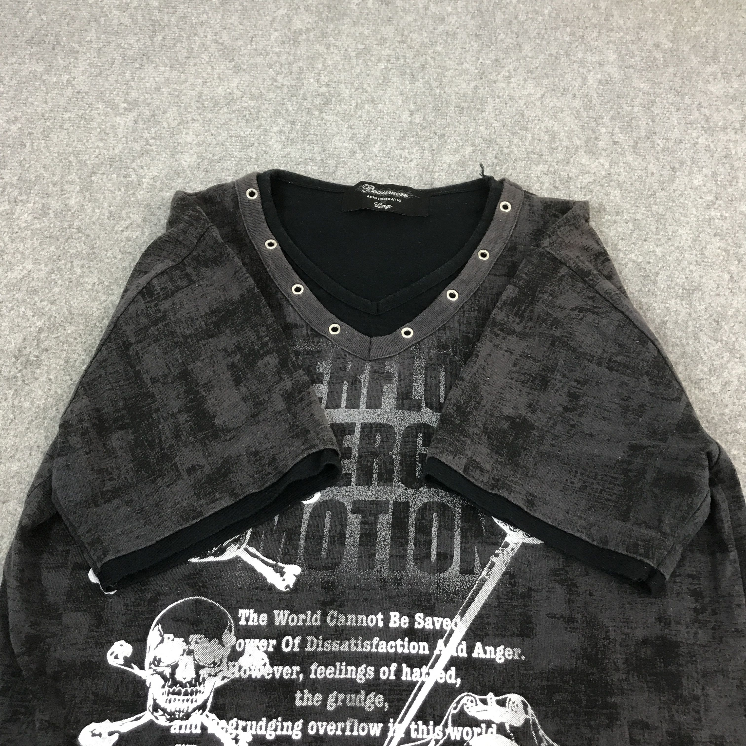 If Six Was Nine × Japanese Brand × KMRii BEAUMERE JAPAN BRAND OVERFLOW DESIGN SKULLTSHIRTS Size US L / EU 52-54 / 3 - 8 Thumbnail