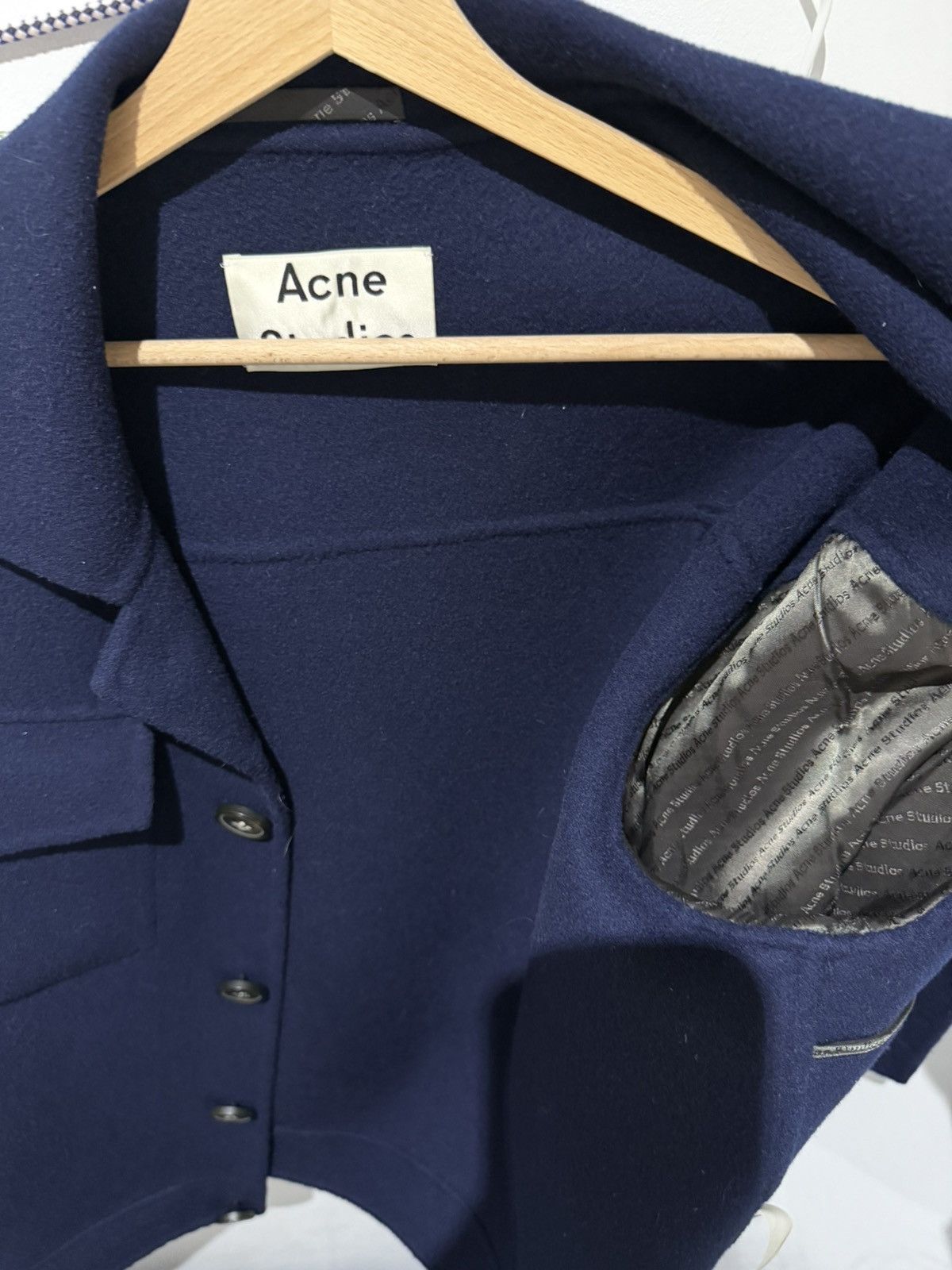 Acne Studios Acne studios wool jacket dark blue Size US S / EU 44-46 / 1 - 7 Thumbnail