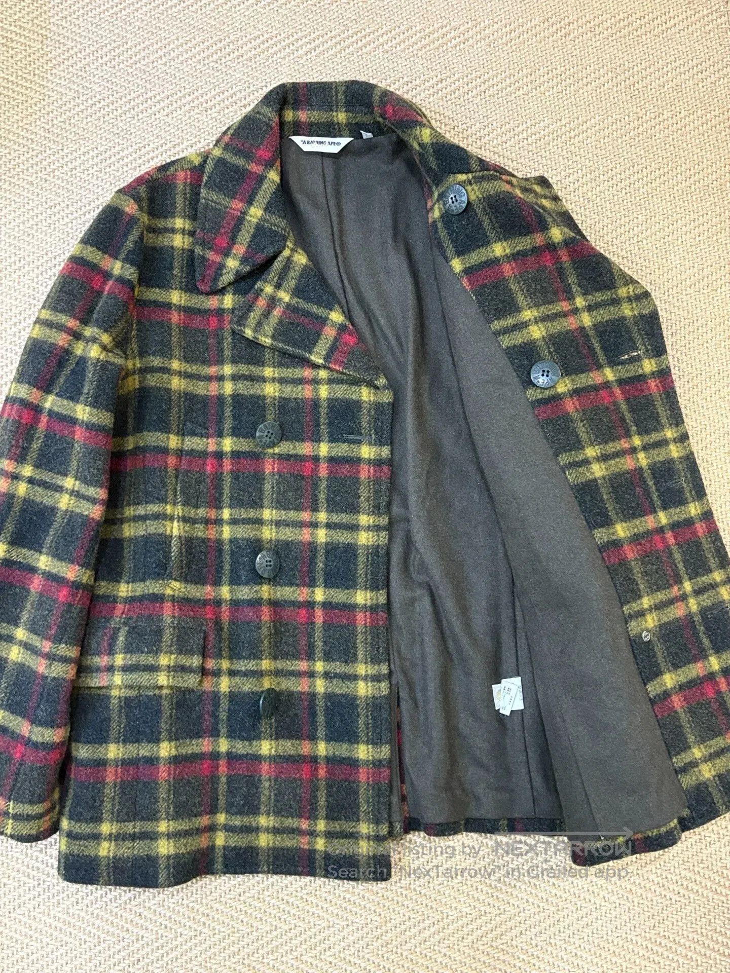 Bape bape check jacket with double-breasted style. Size US XL / EU 56 / 4 - 3 Thumbnail