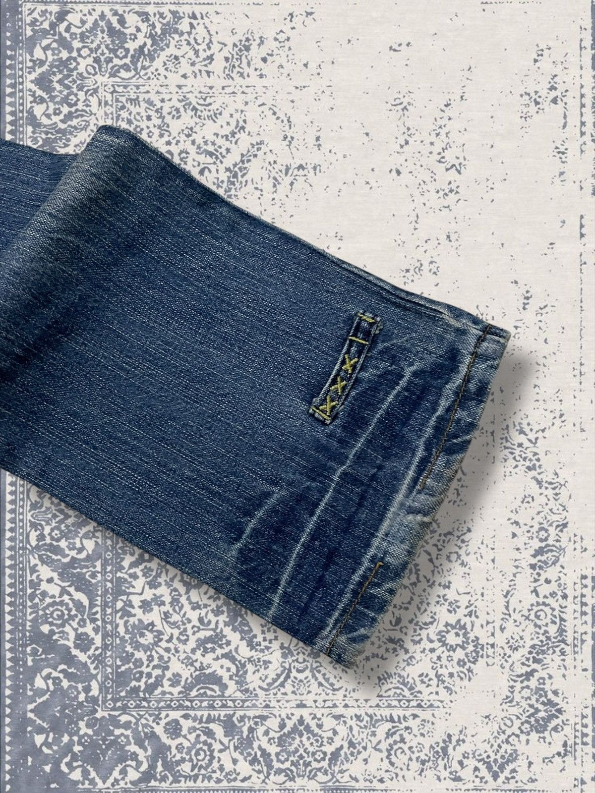 Designer × Japanese Brand × Vintage Vintage 1990s Japan Designer Wavelist Distressed Denim Size US 27 - 16 Thumbnail