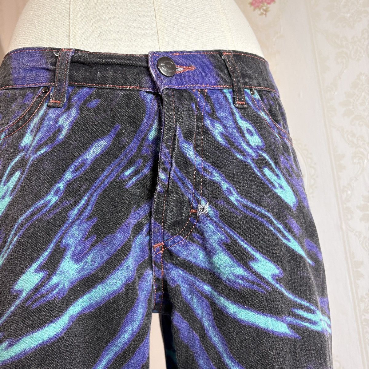Just Cavalli Vintage 00s Just Cavalli psychedelic jeans Size 29" - 3 Thumbnail