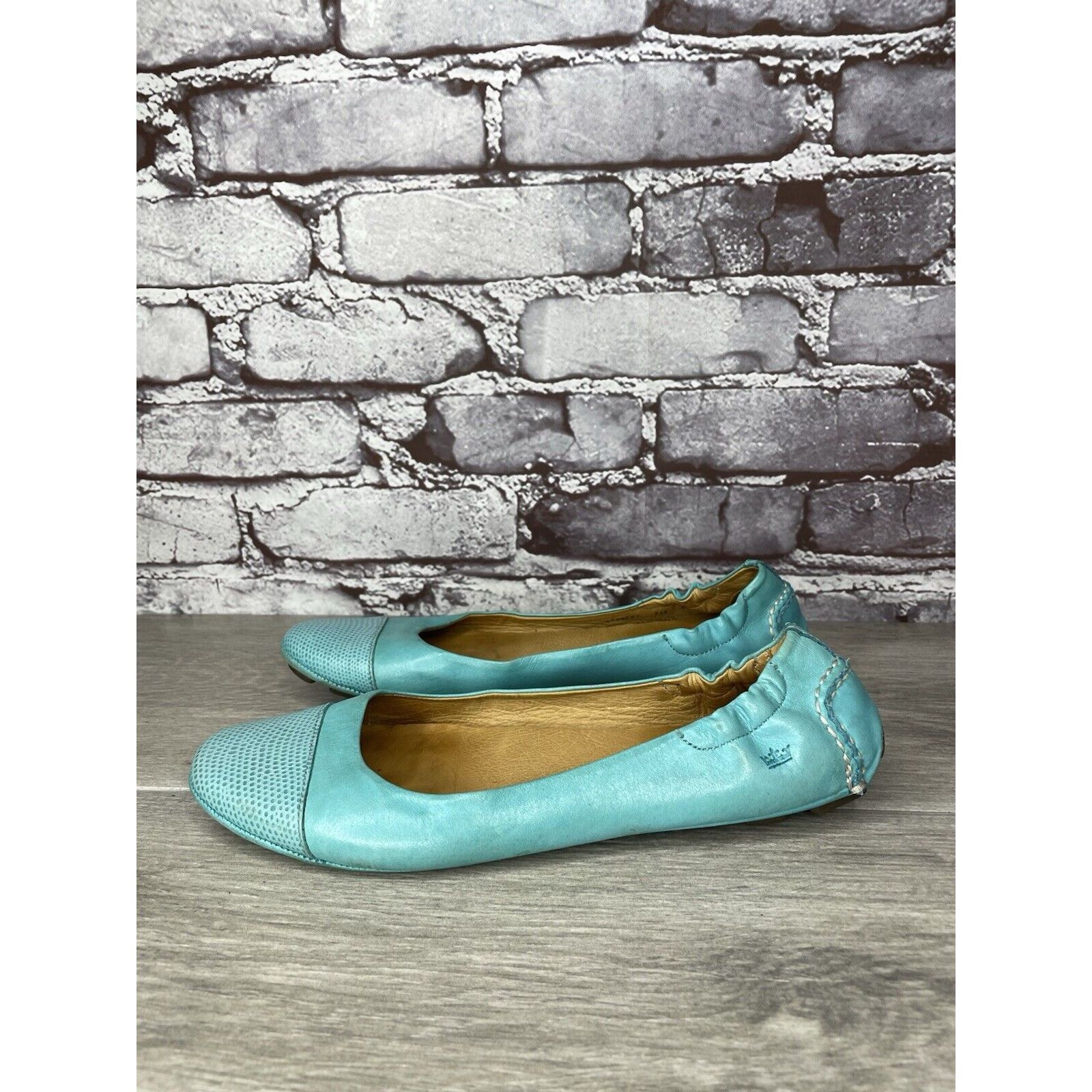 Peter Millar Peter Millar Blue Leather Snake Cap Toe Ballet Flats Shoes W Size US 6.5 / IT 36.5 - 14 Thumbnail