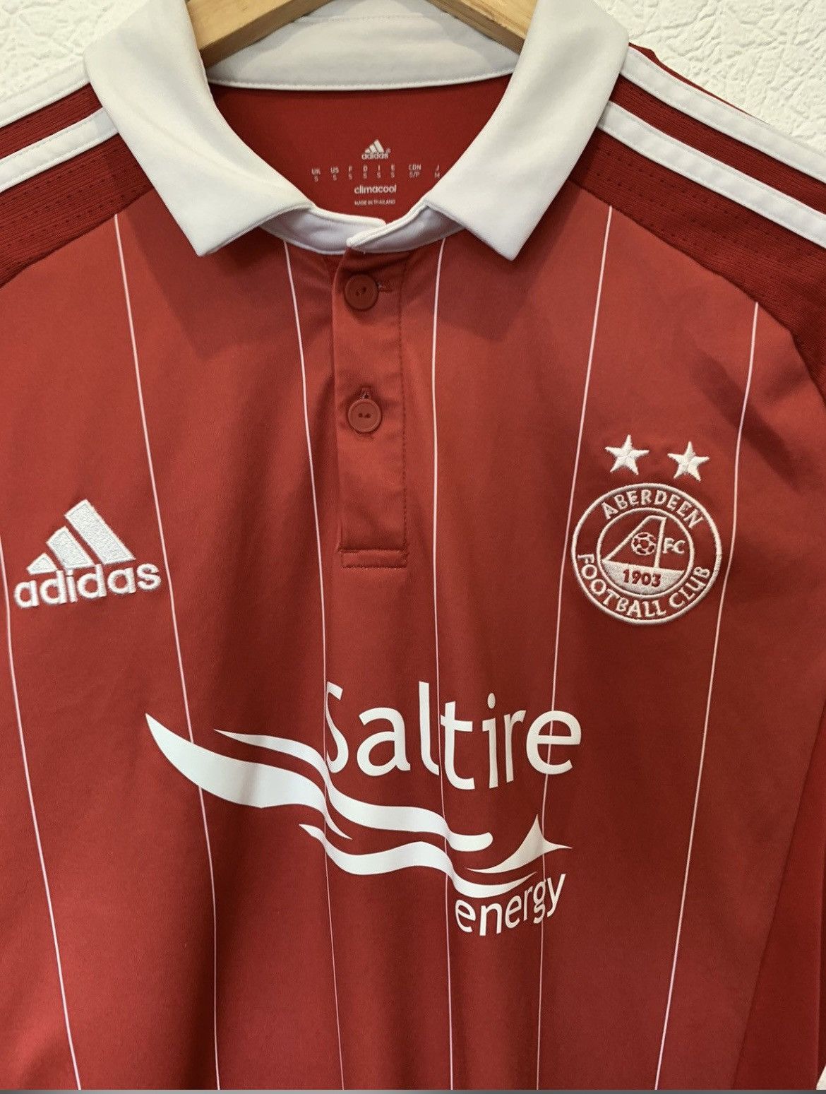 Adidas ABERDEEN ADIDAS 2016/2017 HOME KIT SOCCER JERSEY SALTIRE Size US S / EU 44-46 / 1 - 3 Thumbnail