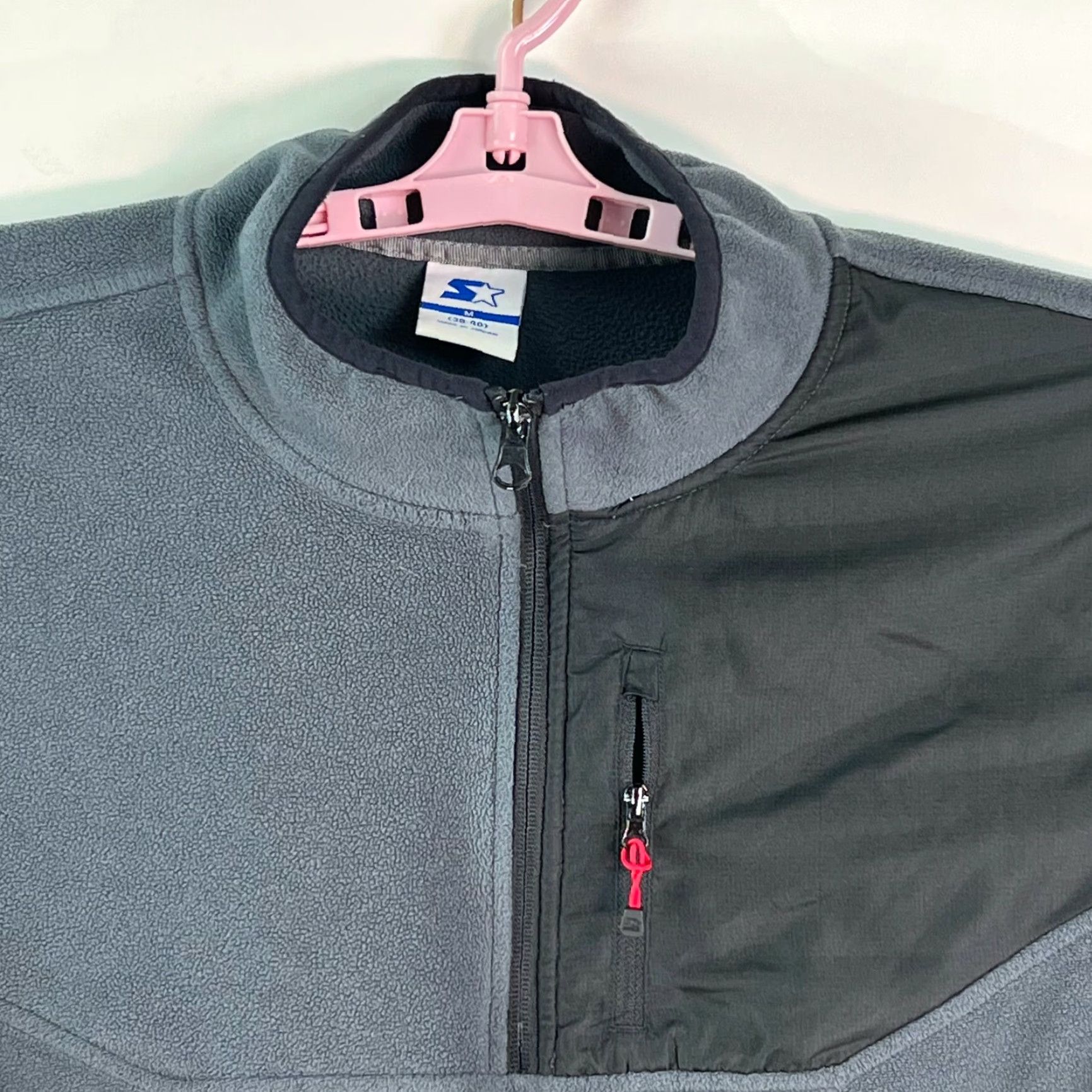 Starter VINTAGE Starter Mens Mock Neck Long Sleeves Pullover Gray Jacket Size M 38-40 Size US M / EU 48-50 / 2 - 3 Thumbnail
