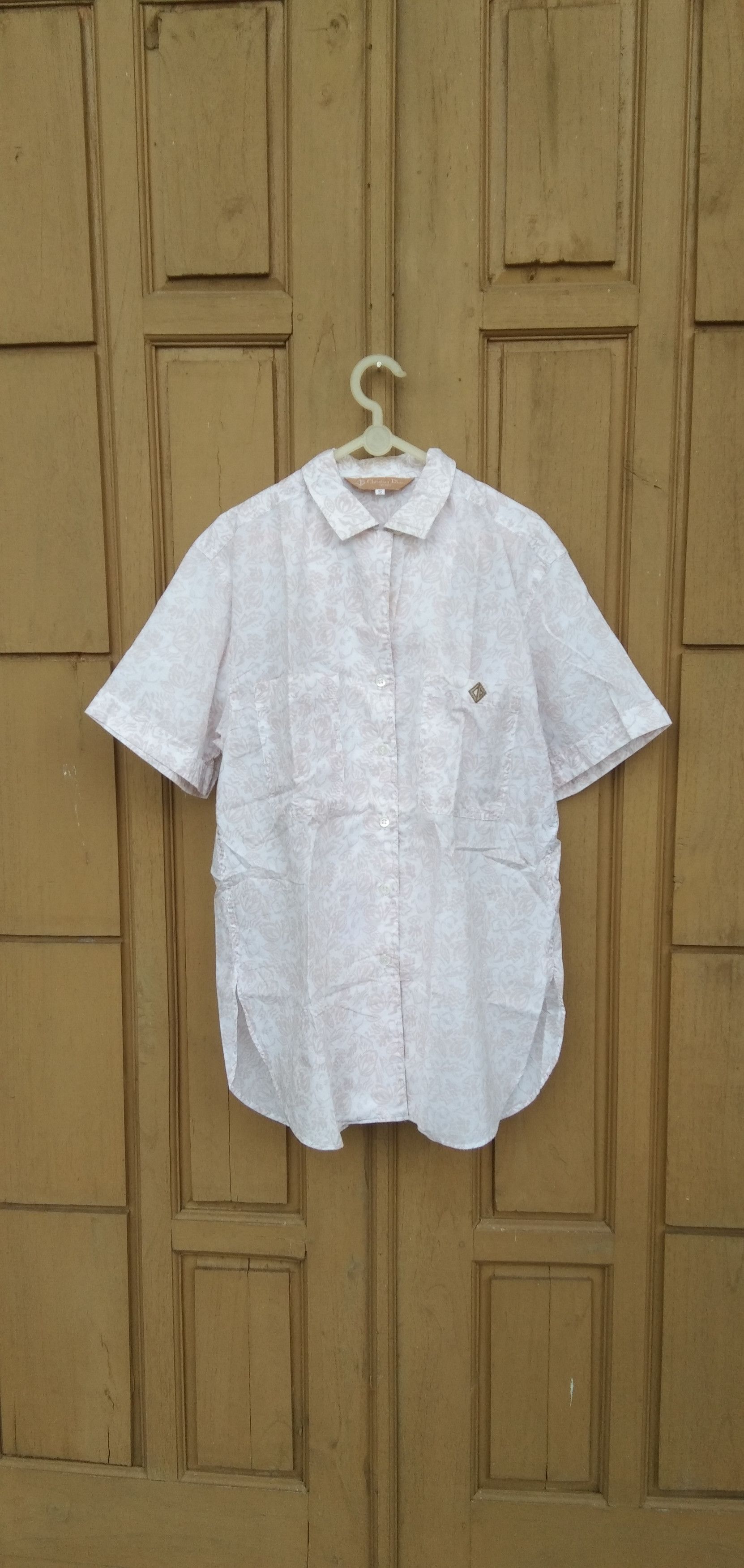 Vtg Christian dior sport floral button up shirt