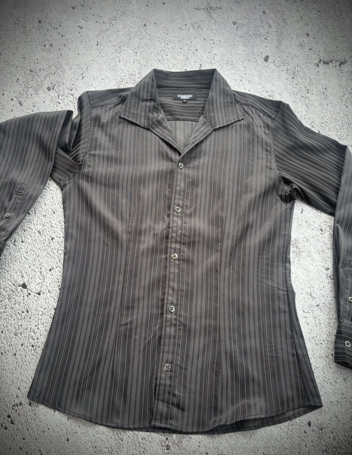 Tornado Mart Tornado mart stripe shirt Size US L / EU 52-54 / 3 - 3 Thumbnail