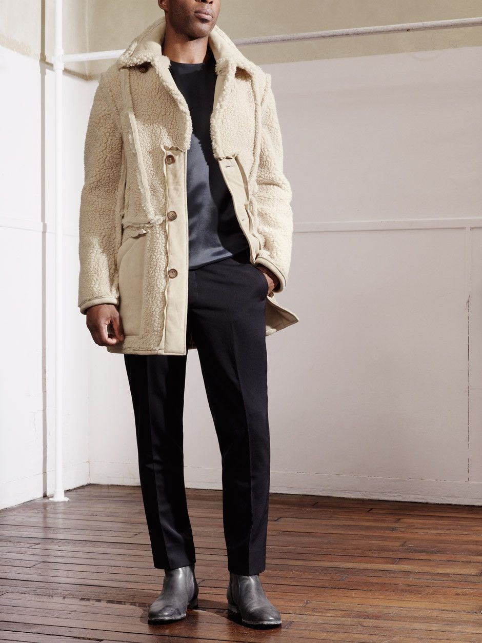 H&M × Maison Margiela H&M Margiela suede and faux Sherpa coat Size US S / EU 44-46 / 1 - 5 Thumbnail