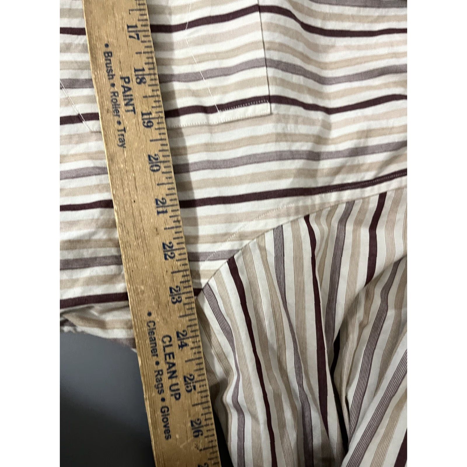 Gap Gap Classic Cotton Fit men’s button down long sleeve shirt Large Beige Striped Size US L / EU 52-54 / 3 - 5 Thumbnail