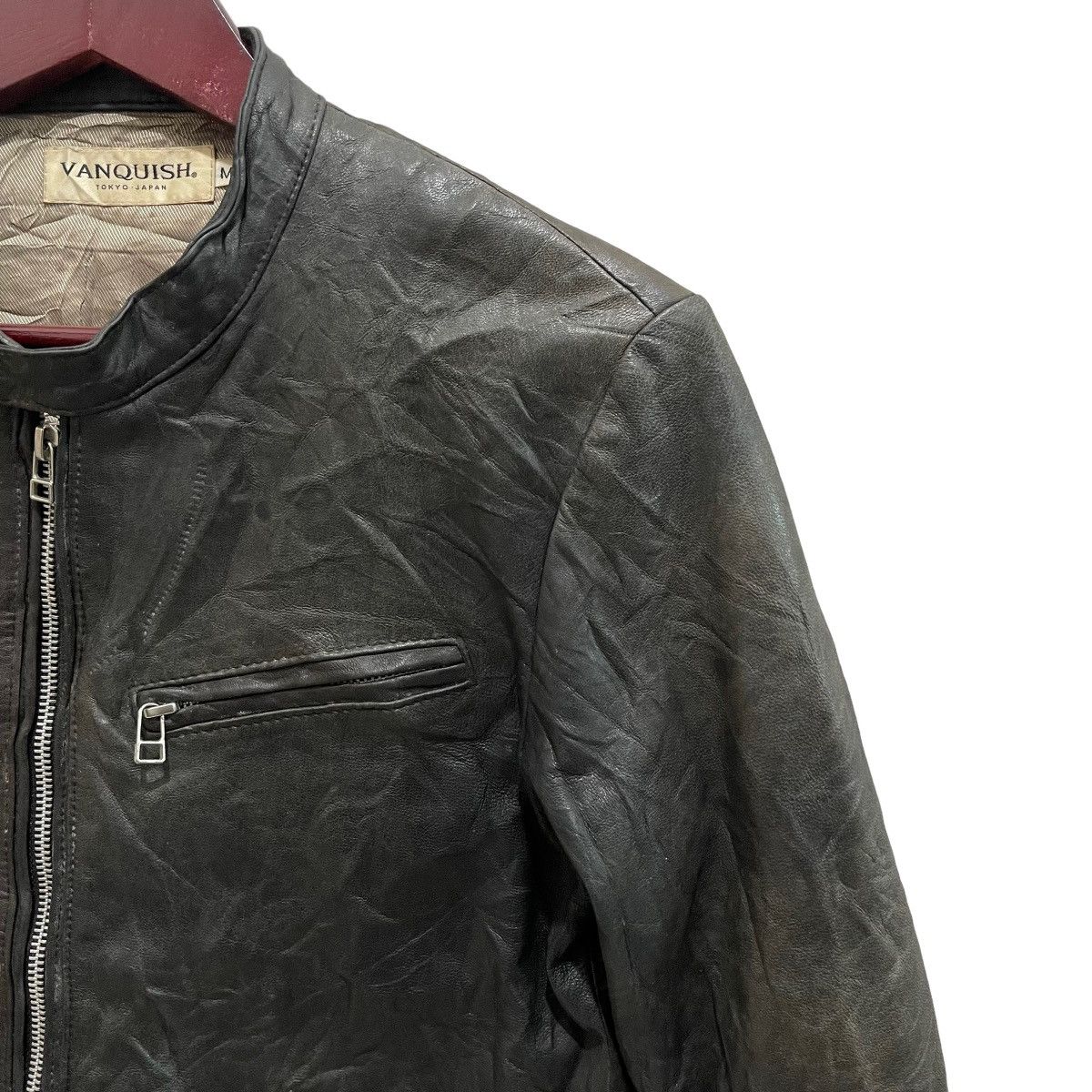 Vanquish × Vintage Vintage VANQUISH Leather Motorcycle Rider Zipper Jacket Size US M / EU 48-50 / 2 - 3 Thumbnail
