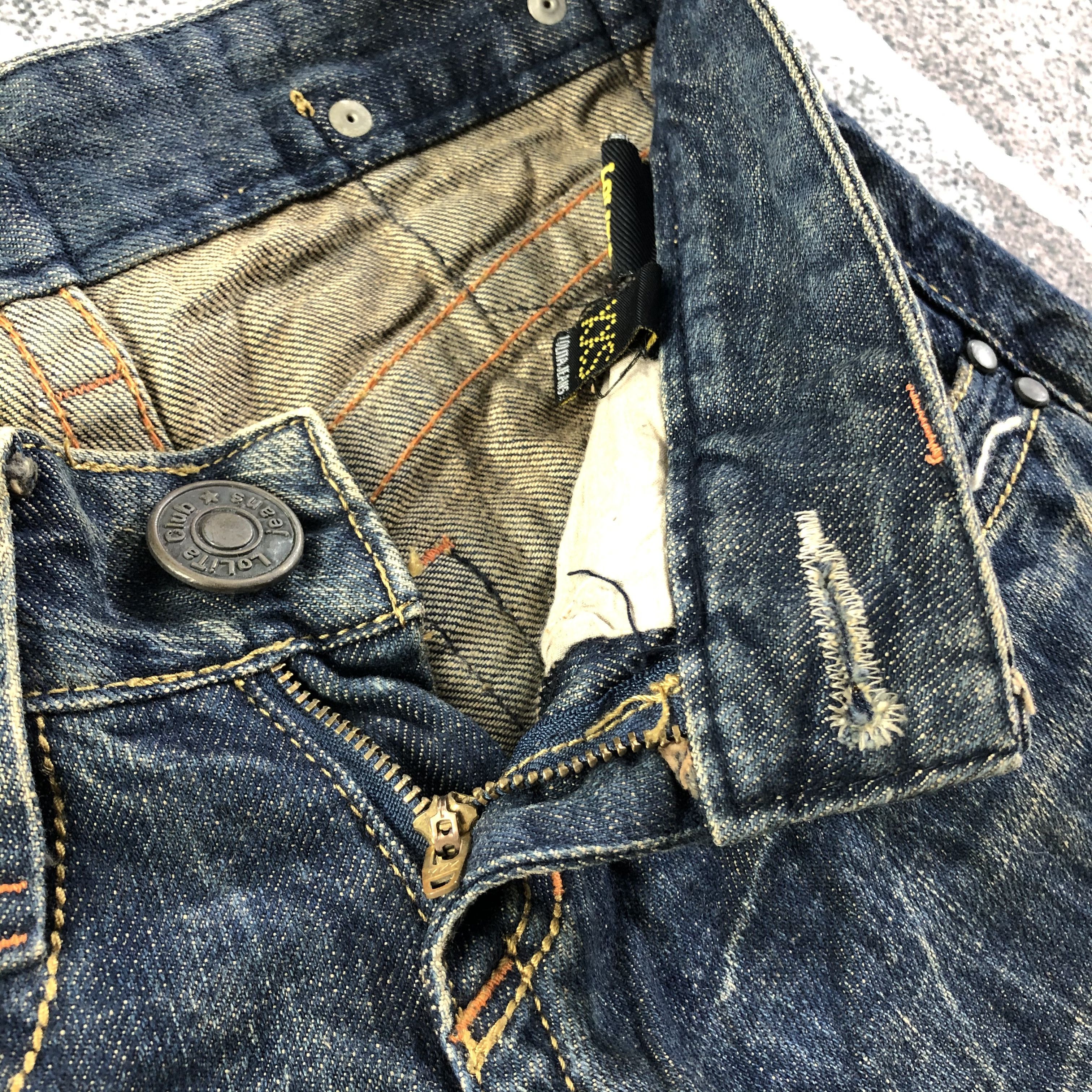 Japanese Brand Lolita Faded Flared Jeans KJ1931 Size 28" / US 6 / IT 42 - 8 Thumbnail