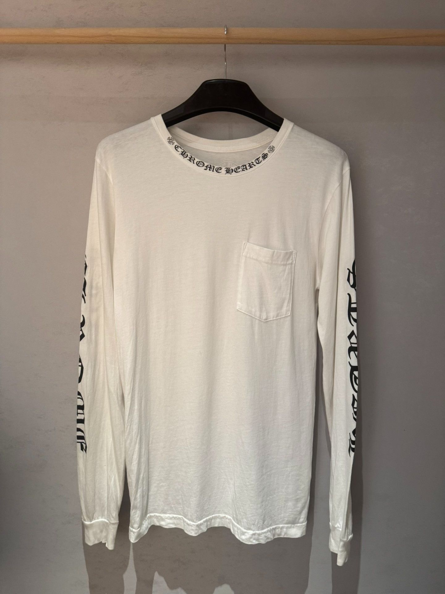 Chrome Hearts Chrome Hearts White Long Sleeve Printed Shirt Size US M / EU 48-50 / 2 - 1 Thumbnail