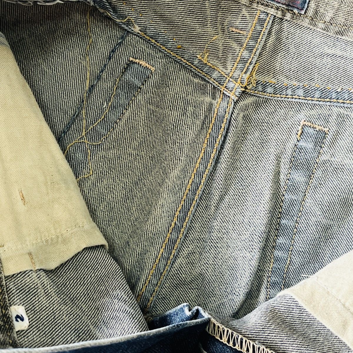 Le Grande Bleu (L.G.B.) × Vintage Vintage BLUE Grande Faded Acid Wash Denim Jeans Size US 29 - 20 Thumbnail