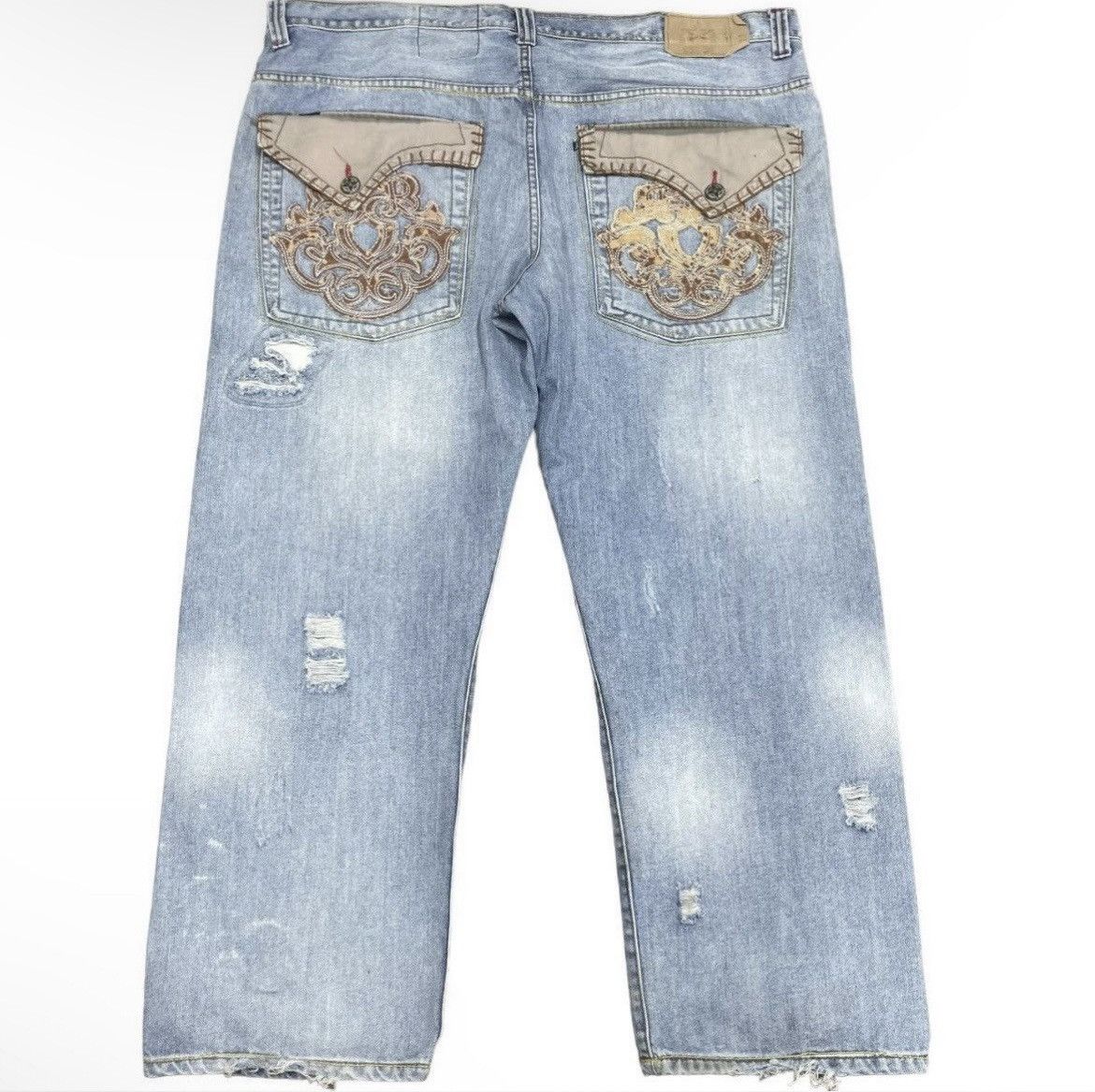 Other Distressed Embroidered Japanese Denim y2k Size US 40 / EU 56 - 1 Thumbnail