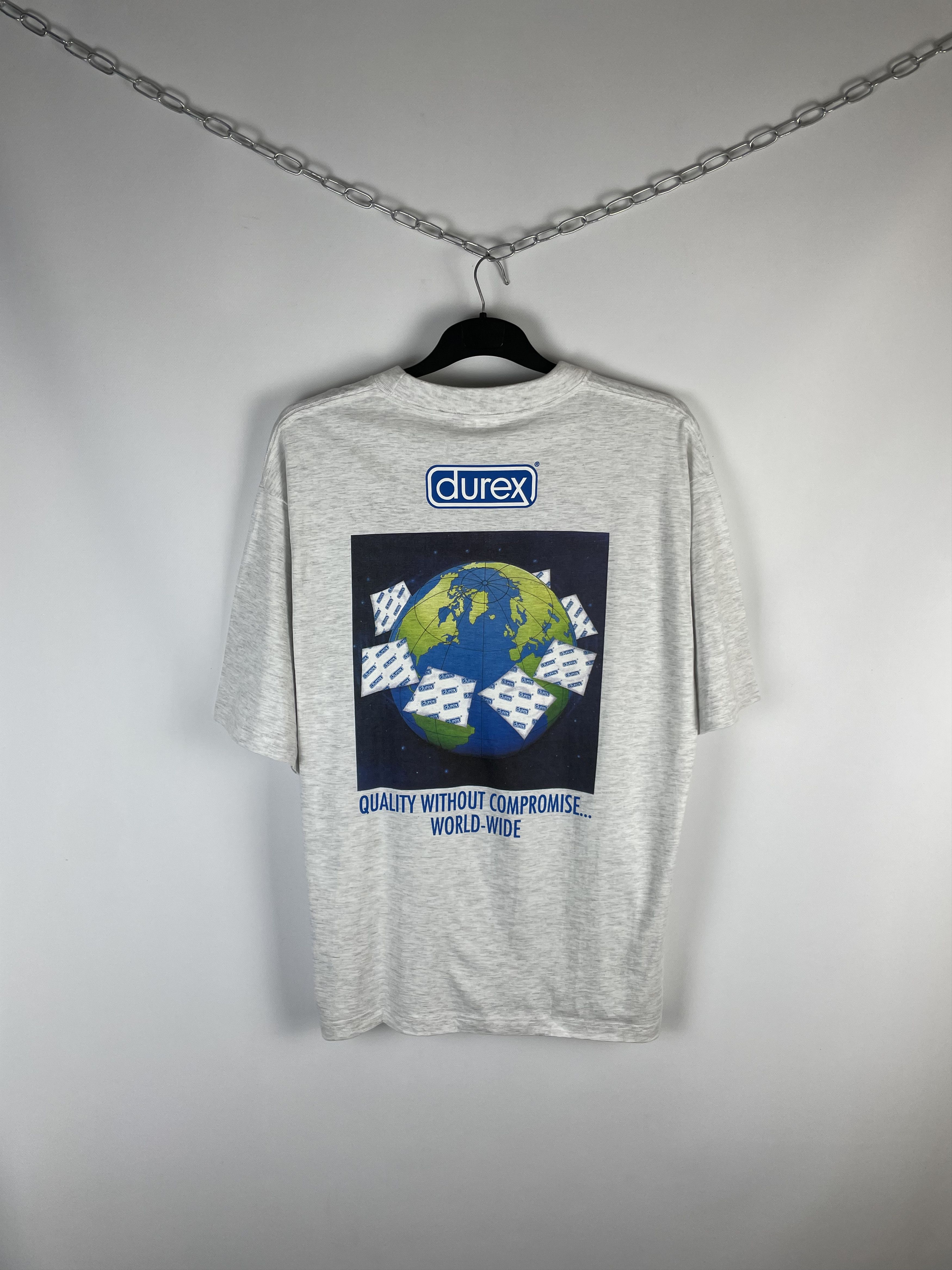 Other Durex vintage t-shirt big logo Size US XL / EU 56 / 4 - 1 Thumbnail