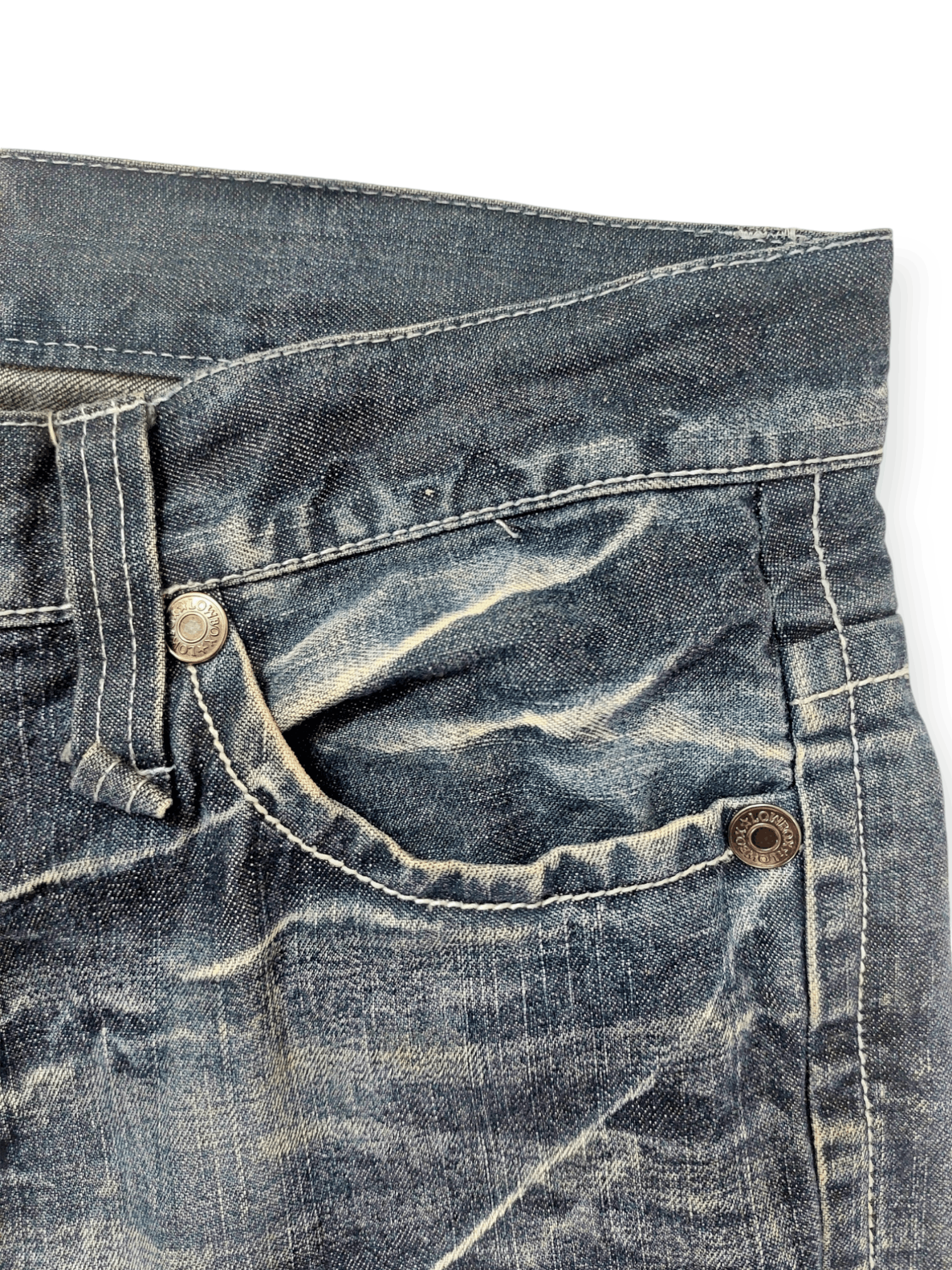 LOWBOX Vintage Lowbox Punk Distressed Denim Size US 33 - 8 Thumbnail