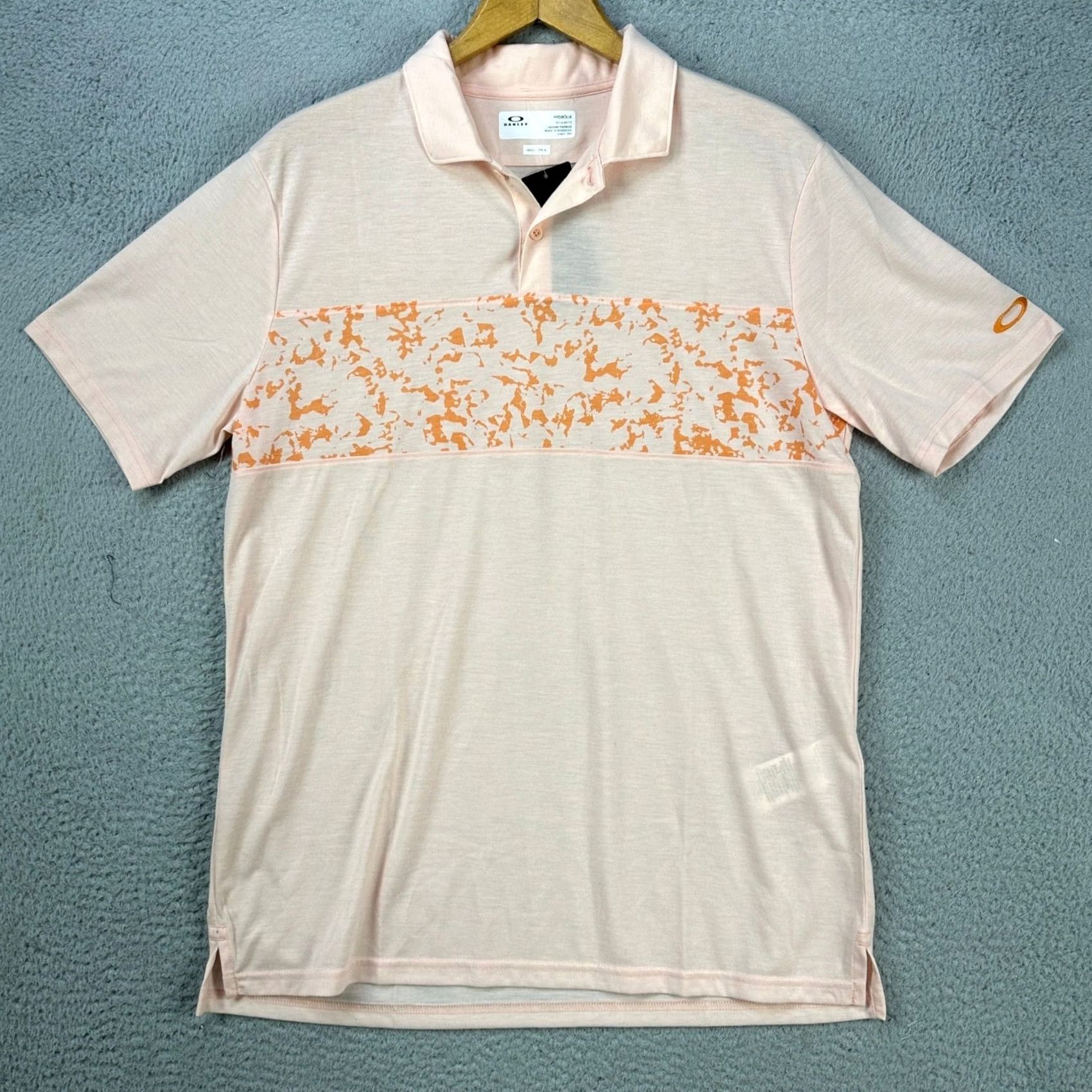 Oakley Oakley Hydrolix Polo Shirt Men Golf Short Sleeve Large Pastel Orange Rugby NEW Size US L / EU 52-54 / 3 - 3 Thumbnail