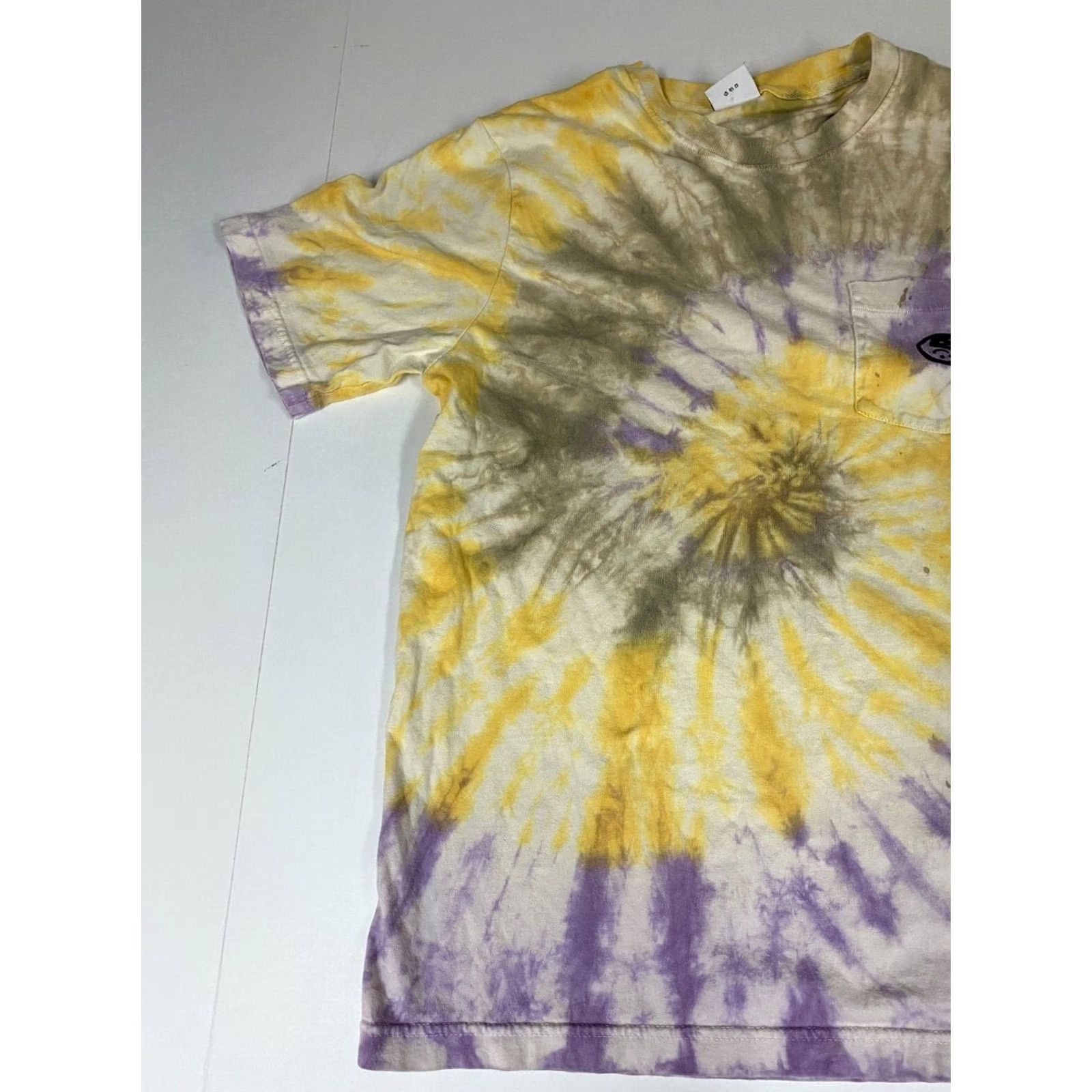 Urban Outfitters Urban Outfitters Mens T-Shirt M Tie Dye Chest Pocket Cotton Crew Neck Short Sleeve Multicolor 90s University Logo Pockets Breathable Regular Size US M / EU 48-50 / 2 - 4 Thumbnail