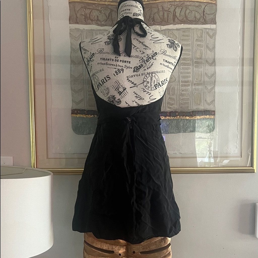 Zara Zara Black Halter Mini Dress Size S / US 4 / IT 40 - 2 Thumbnail