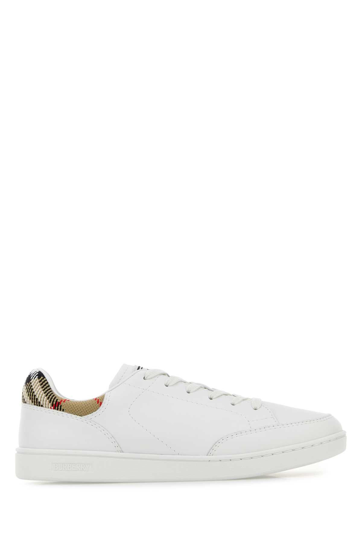 Burberry White Leather Set Sneakers Size US 10 / IT 40 - 1 Thumbnail