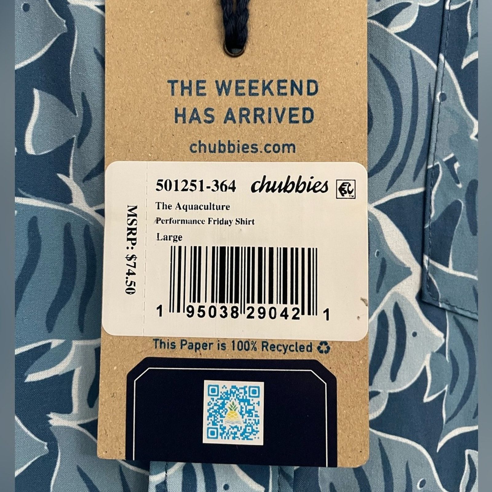 Chubbies Chubbies Performance Shirt The Aquaculture Fish Mens L Size US L / EU 52-54 / 3 - 3 Thumbnail