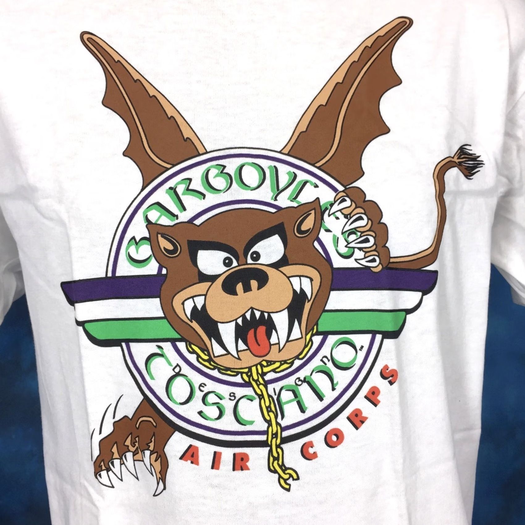 Fruit Of The Loom vtg 90s UNITED STATES ARMY AIR CORPS GARGOYLES TOSCANO T-Shirt L White Men Short Sleeve Crew Neck Cotton Vintage XL? Size US L / EU 52-54 / 3 - 2 Thumbnail