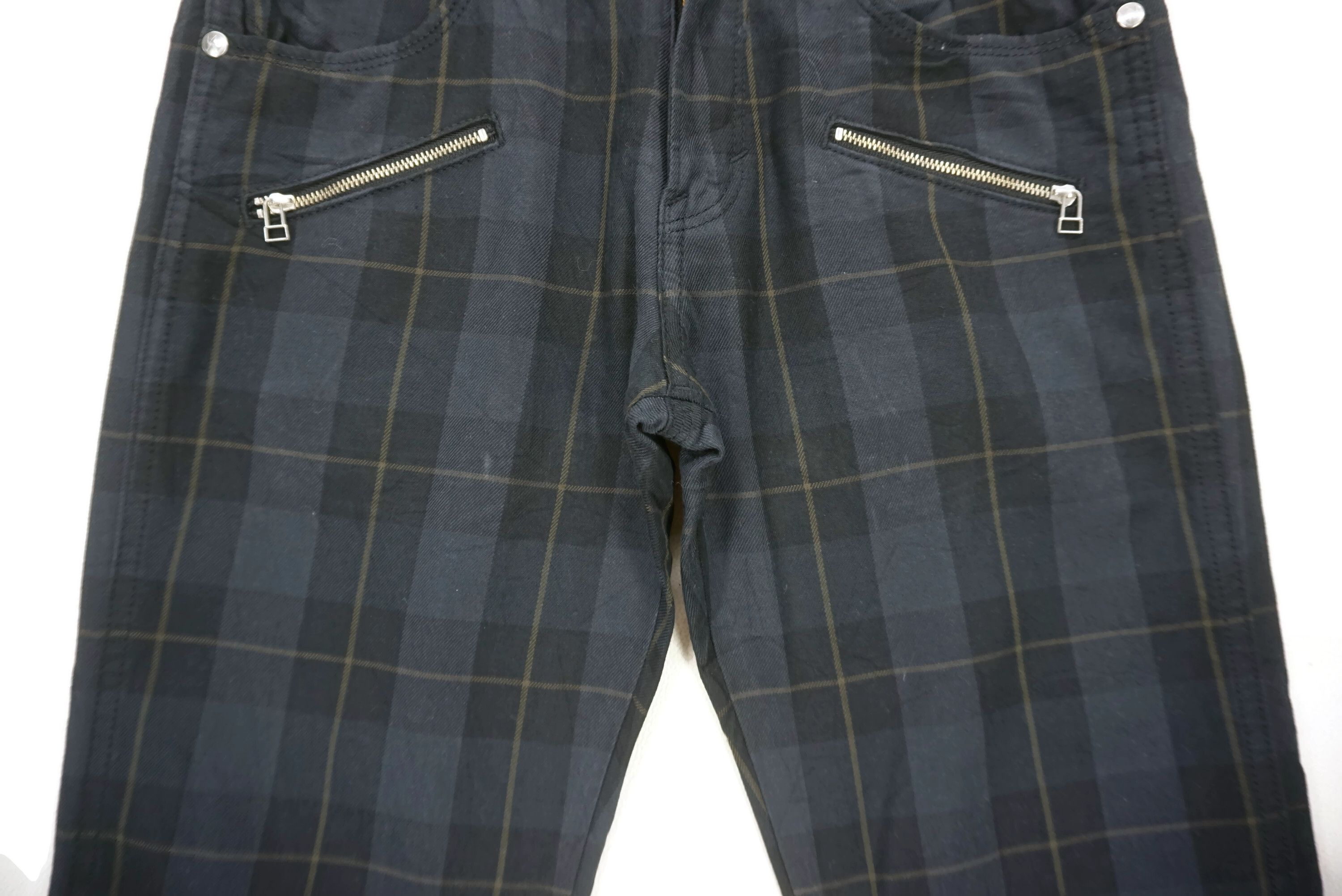 Wrangler Bondage Pants Size 26 fit W28xL32 Cowboy Multi Zipper Plaid Size 26" / US 2 / IT 38 - 5 Thumbnail