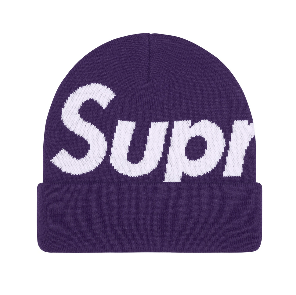 Supreme Supreme Big Logo Beanie in Dark Violet Size ONE SIZE - 1 Thumbnail