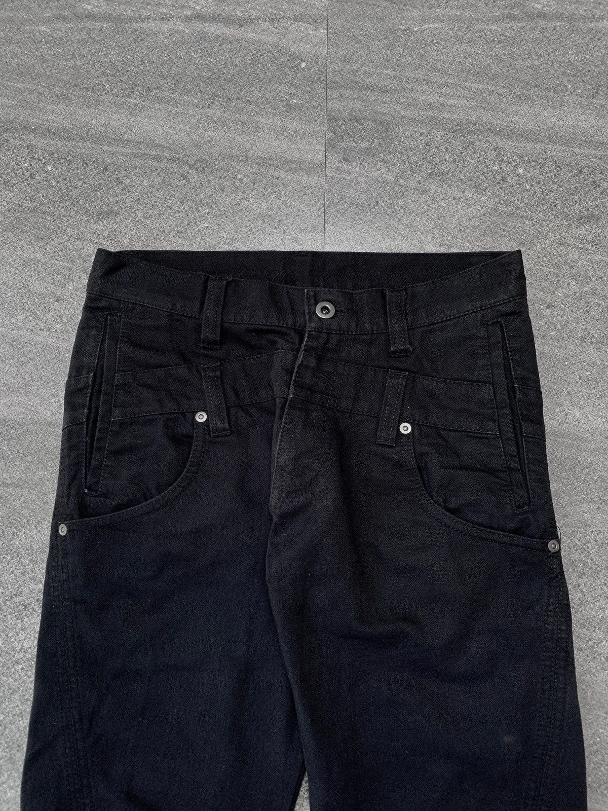 Issey Miyake FREE TAX! 2000s Double Waisted Flared Denim Jeans - 29” Size US 29 - 3 Thumbnail