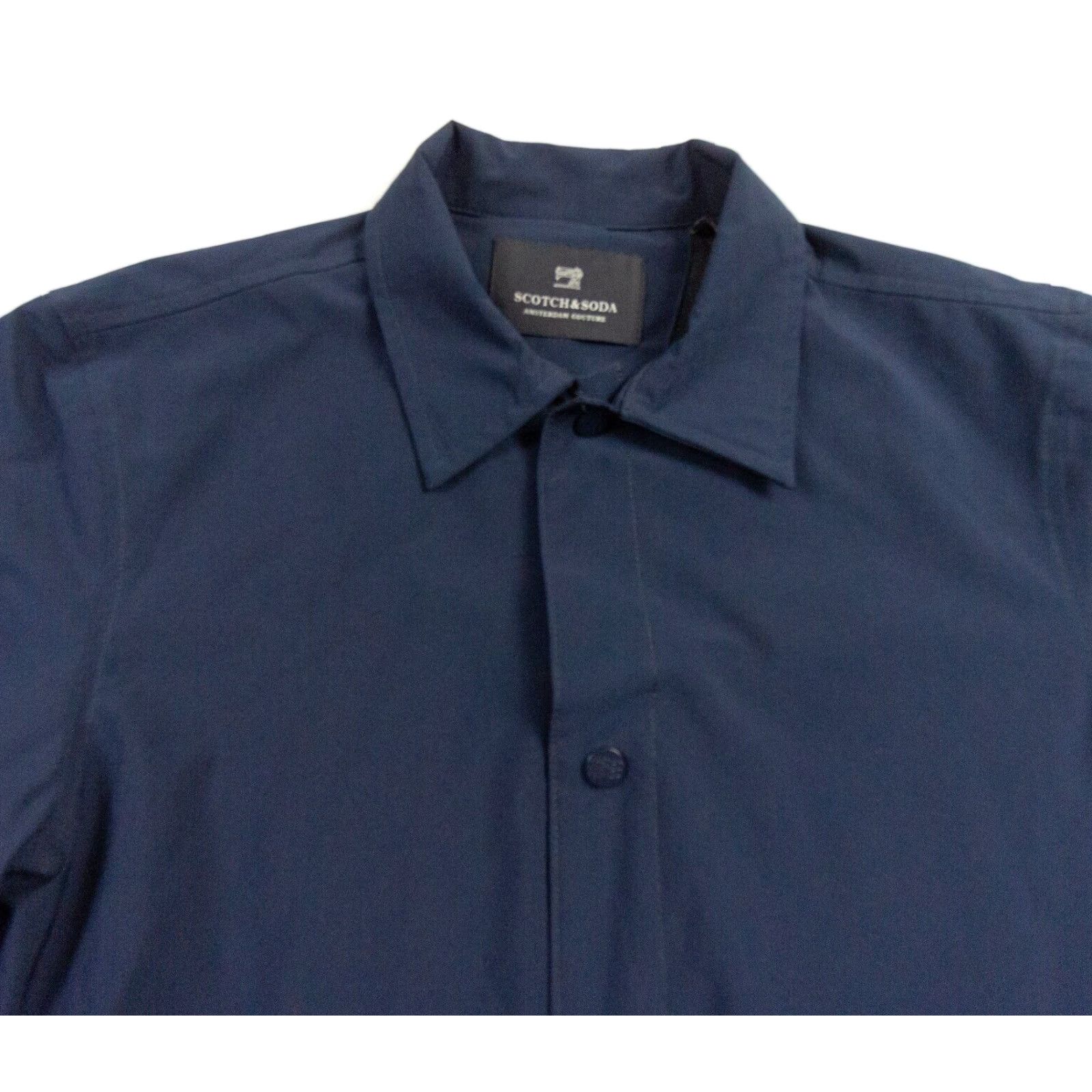 Scotch & Soda SCOTCH & SODA Windbreaker Jacket Mens Small Blue Coat Outdoor Coach Snap Button Windbreaker Regular Fit S Mens Blue Size US S / EU 44-46 / 1 - 2 Thumbnail