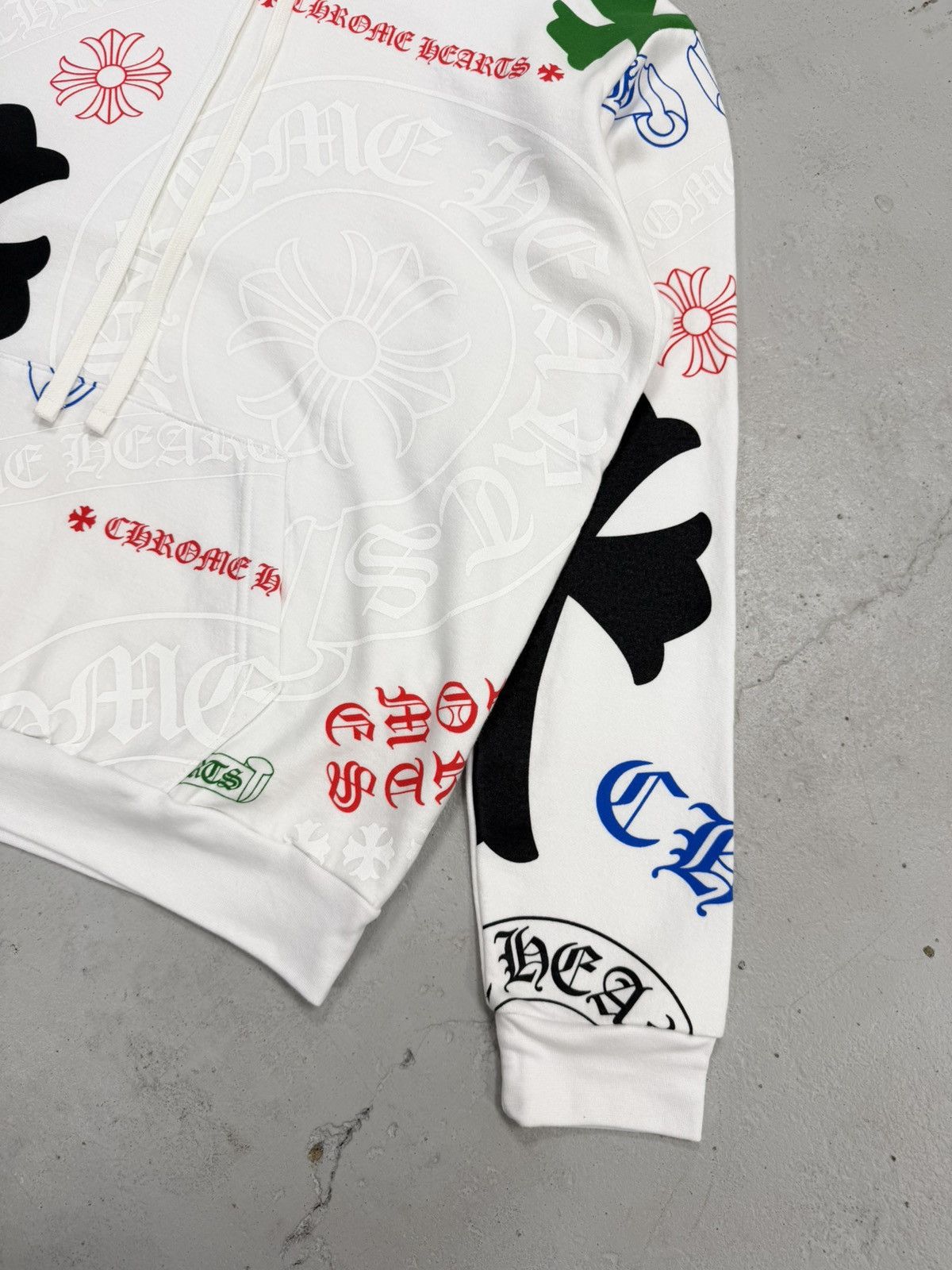 Chrome Hearts Chrome Hearts Stencil Monogram Hoodie White Large Size US L / EU 52-54 / 3 - 4 Thumbnail