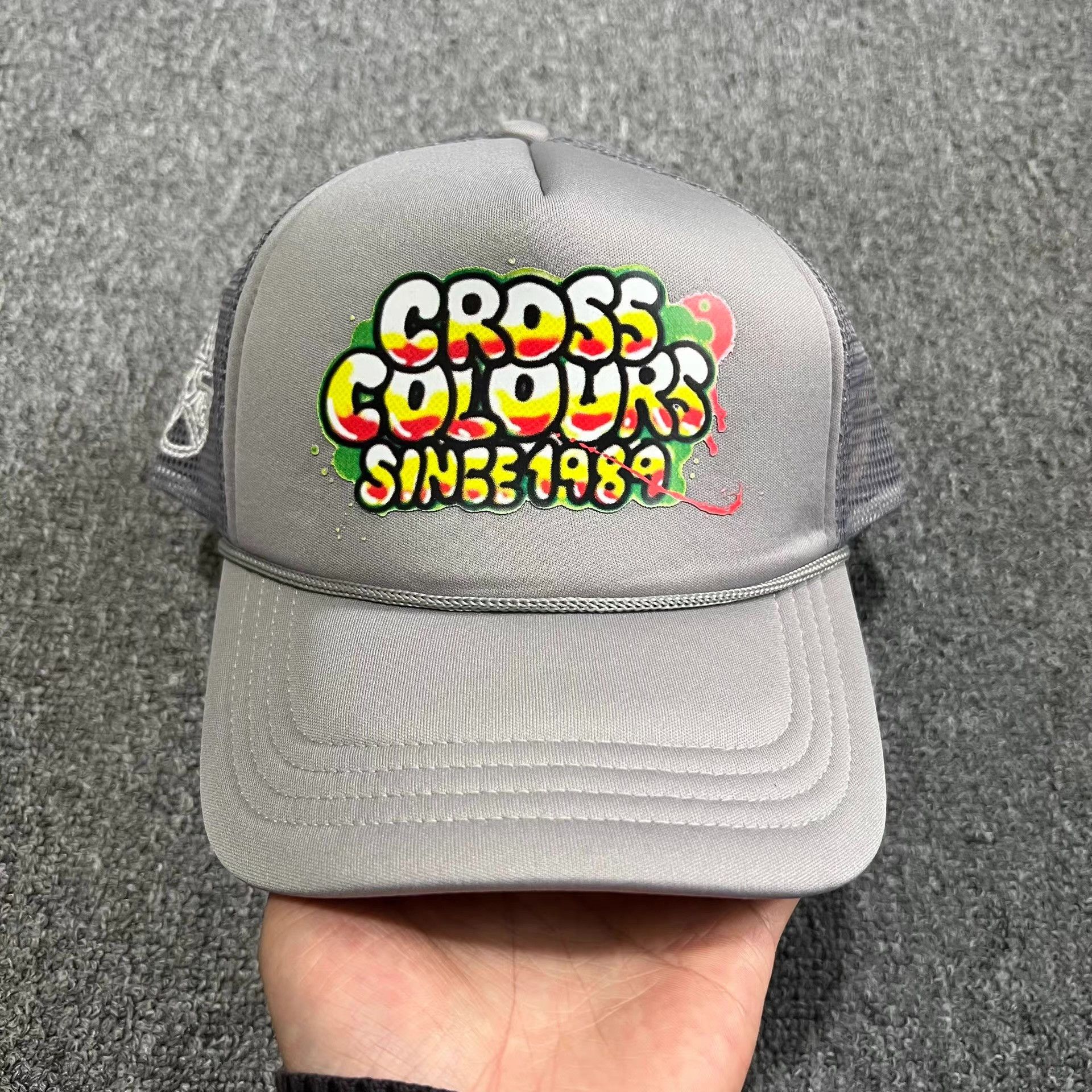 Cross Colours Cross Colours Curved Brim Mesh Trucker Baseball Cap Q7 Size ONE SIZE - 1 Thumbnail