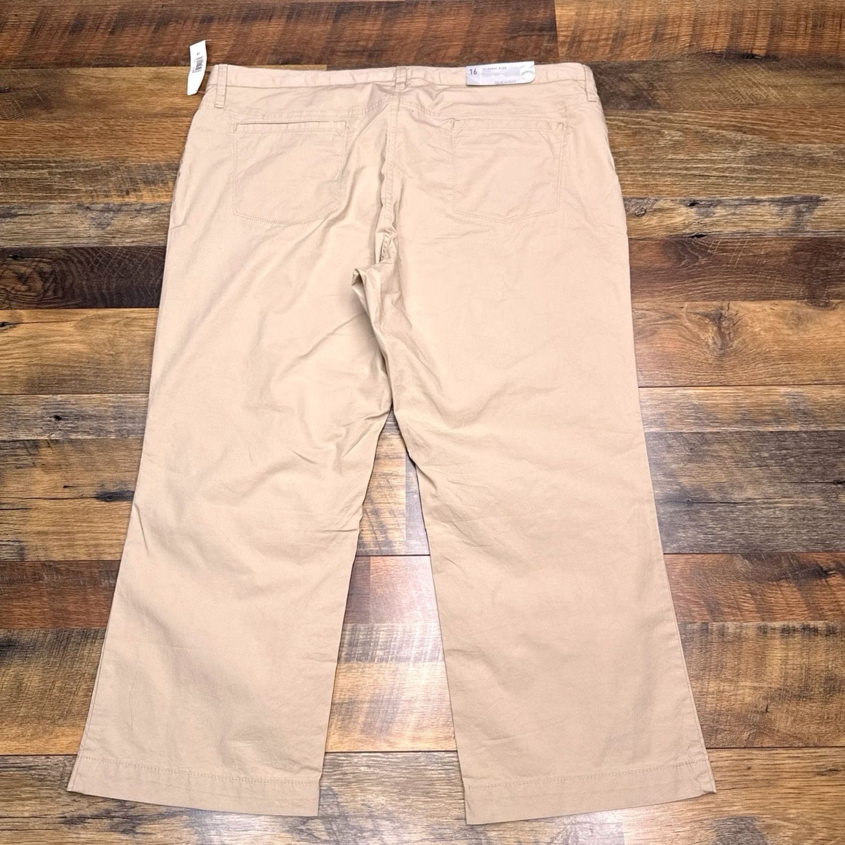 Old Navy Old Navy Capri Pants Womens 16 High Rise Stretch Classic Rise Brown Tan 22.5 Inseam Casual Knit Logo New with Tags Size 38" / US 16 / IT 52 - 3 Thumbnail