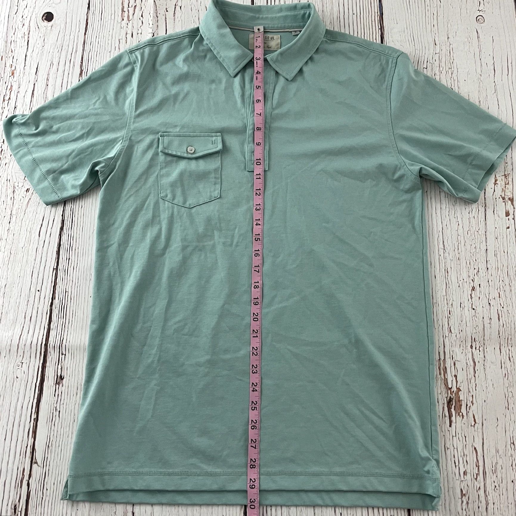 Vintage Linksoul Short Sleeve Polo Shirt Men's M Green Solid Button-Up Shirt Size US M / EU 48-50 / 2 - 4 Thumbnail
