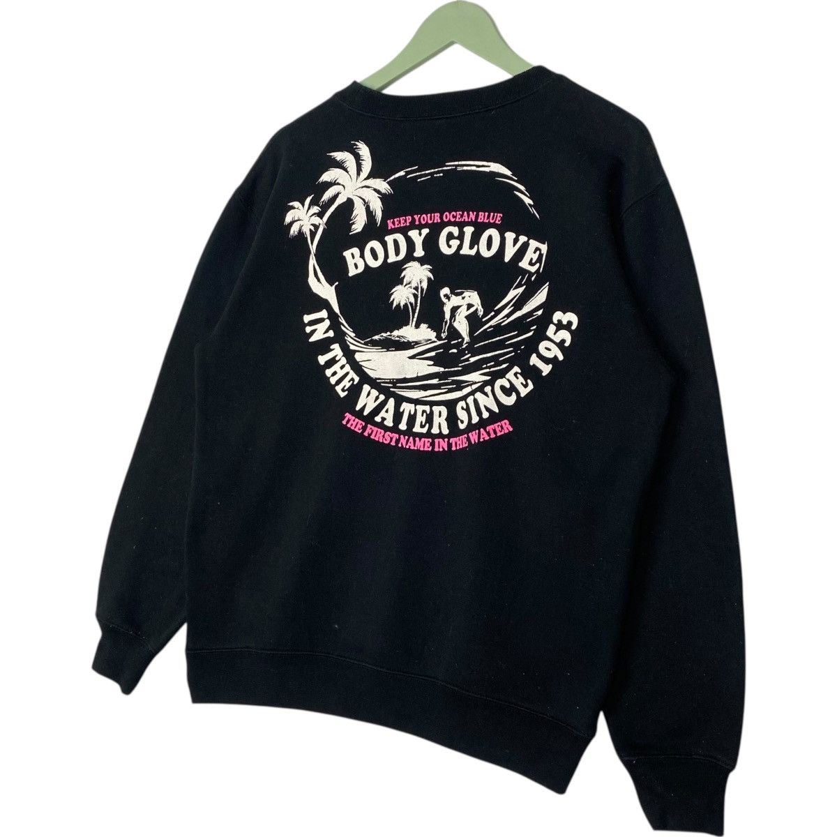Vintage Vintage Body Glove Sweatshirt Crewneck Black Pullover Size M Size M / US 6-8 / IT 42-44 - 7 Thumbnail