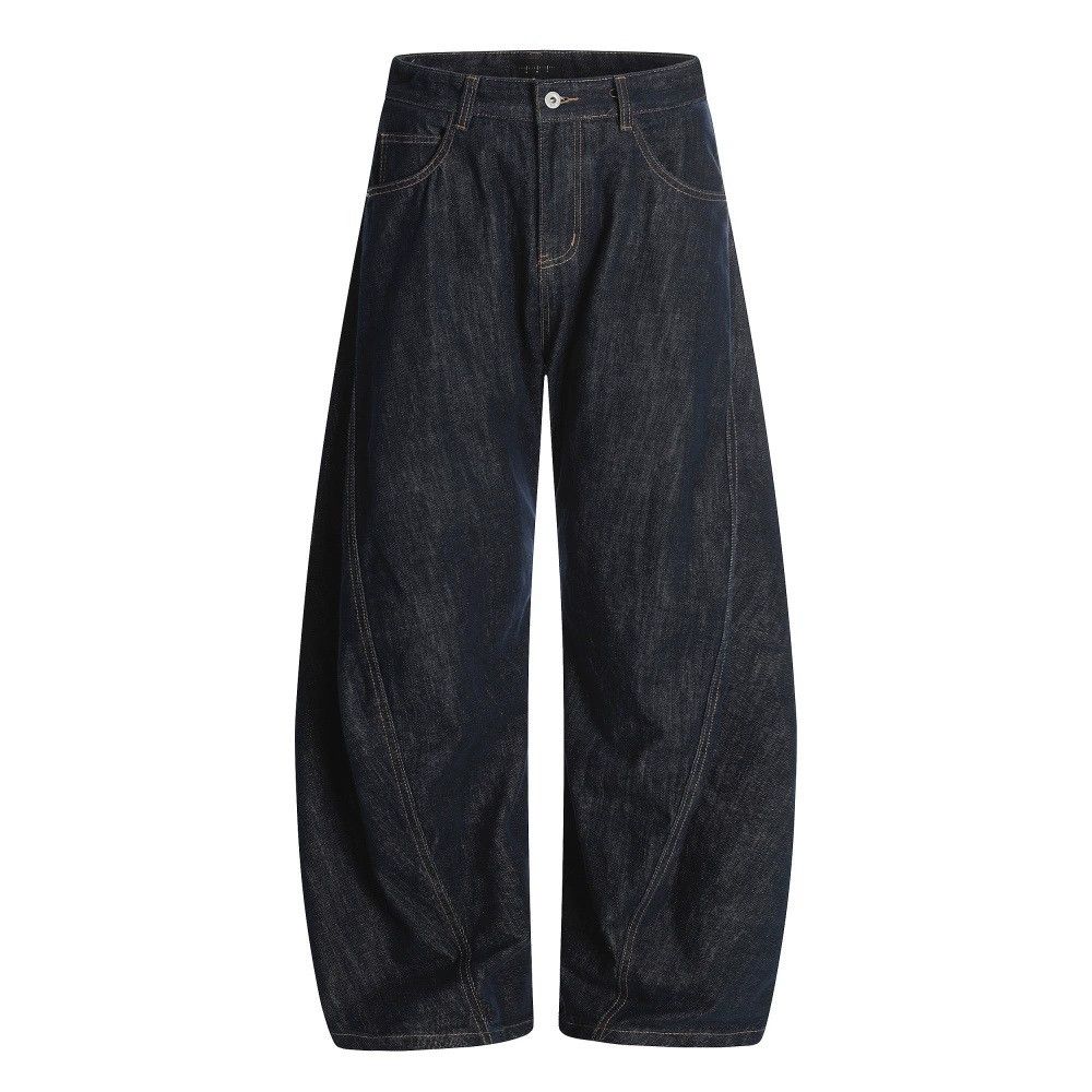 Jean Men's high street patchwork loose scimitar wide-leg jeans Size US 34 / EU 50 - 1 Thumbnail