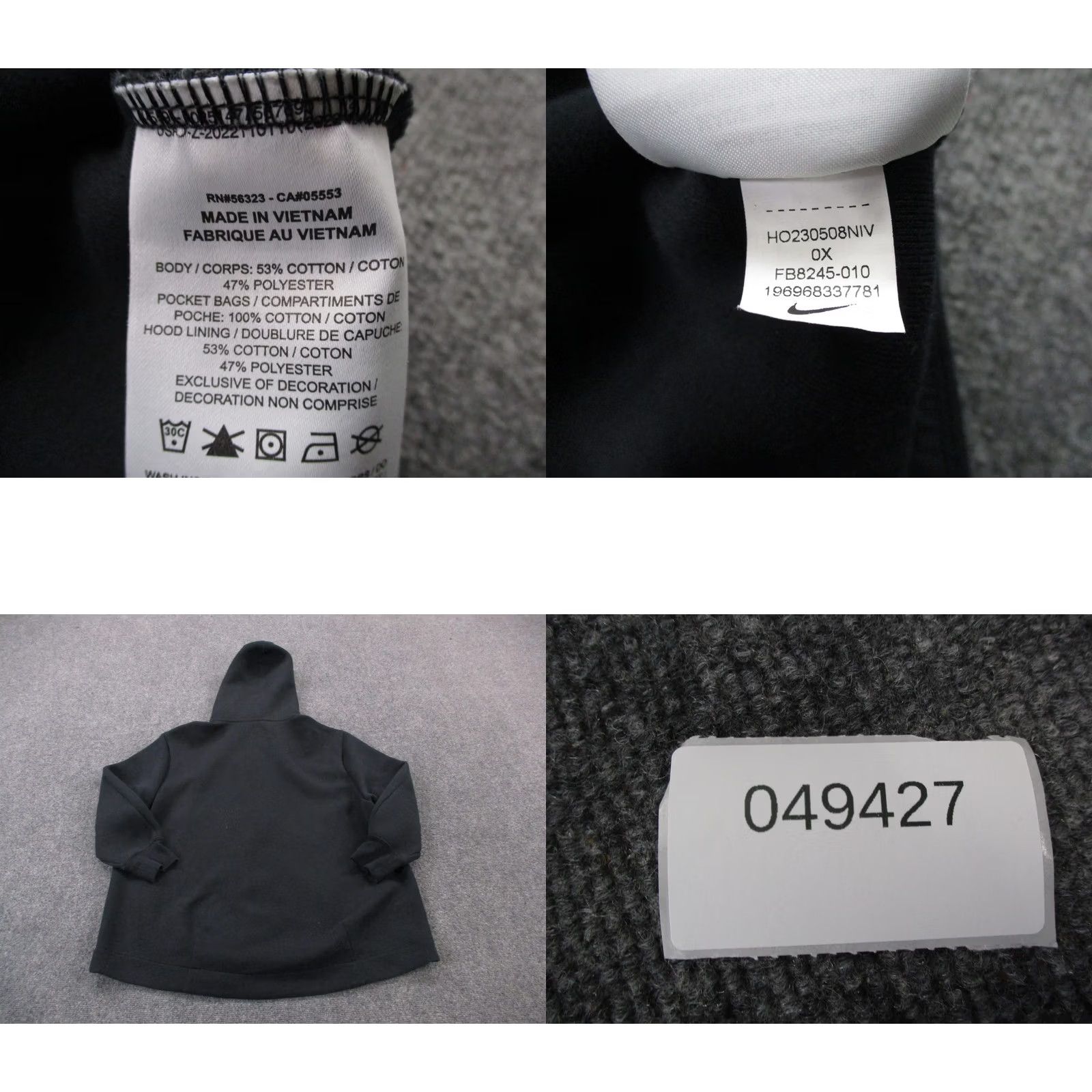Nike Nike Tech Fleece Hoodie Jacket Womens 0X Black Oversized FB8245 Size XL / US 12-14 / IT 48-50 - 8 Thumbnail