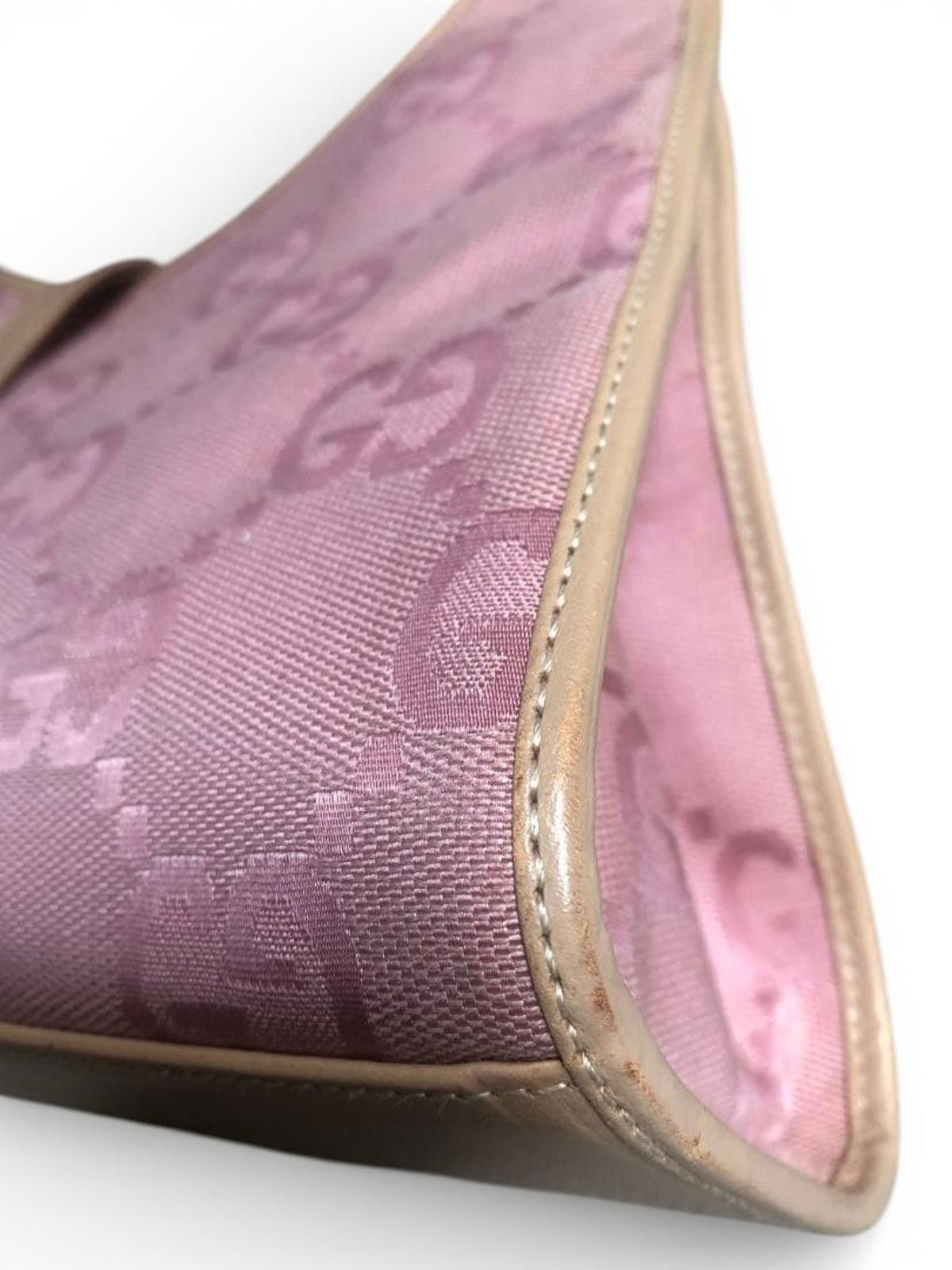 Gucci Gucci - Pink GG Monogram Canvas Shoulder Bag Size ONE SIZE - 6 Thumbnail