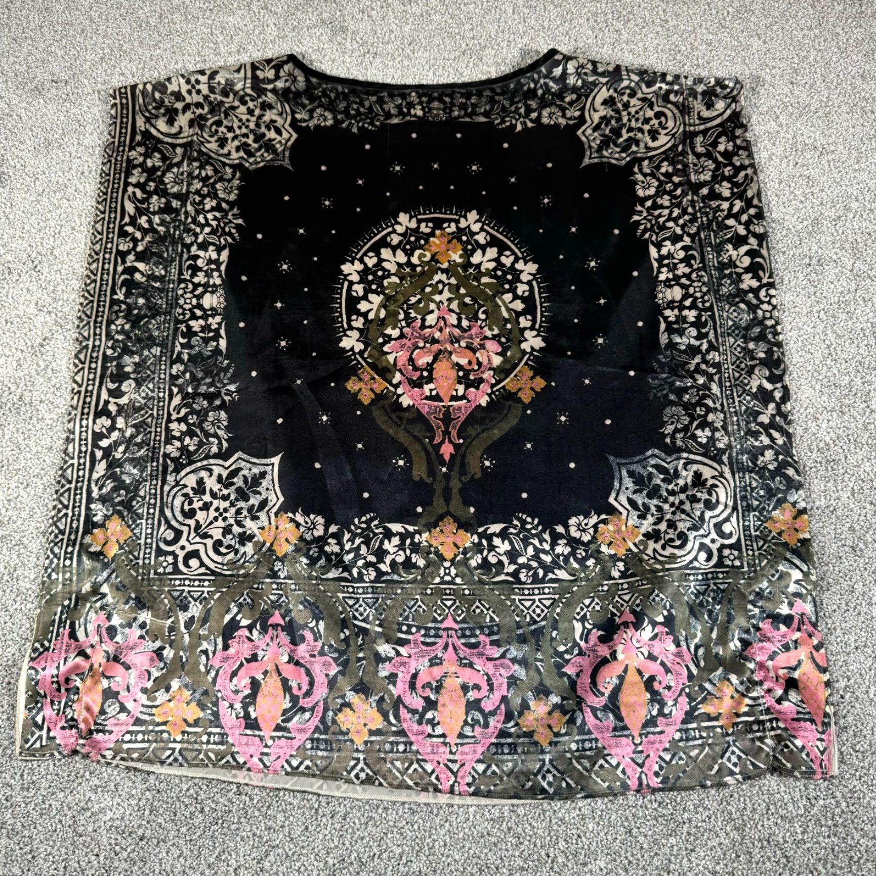 Vintage Whimsigoth Satin Top Womens Small Celestial Baroque Floral Witchy Boho Y2k Style Shirt Size S / US 4 / IT 40 - 5 Thumbnail