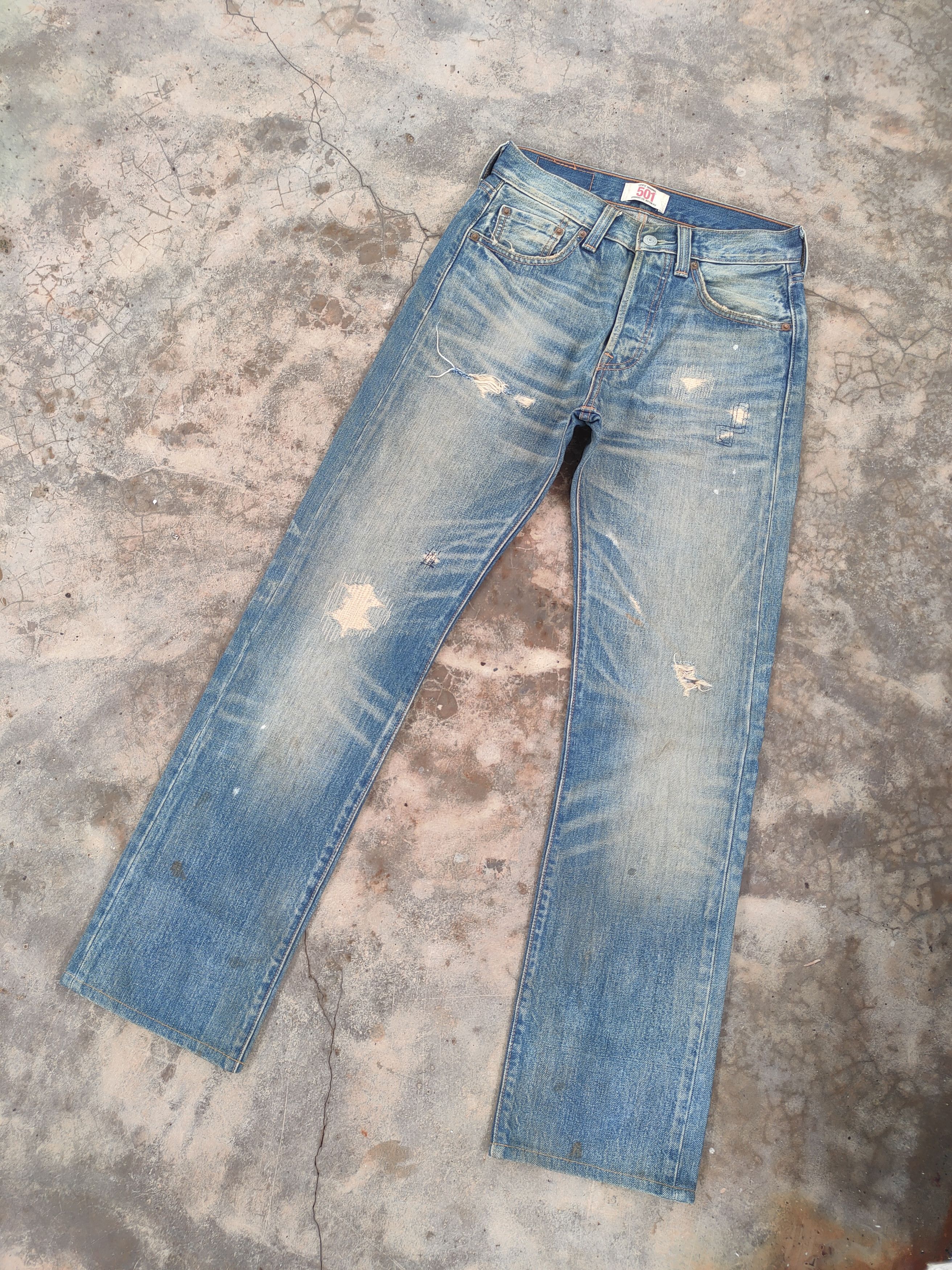 Levi's Vintage Levi's 501 Mud washed faded jeans denim pants Size US 29 - 1 Thumbnail