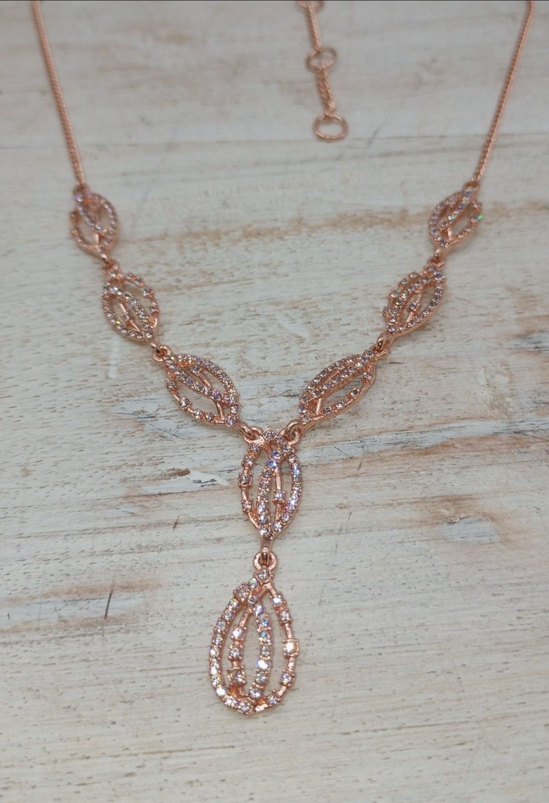Givenchy GIVENCHY ROSE GOLD-TONE TEARDROP CRYSTAL NECKLACE—NWOT Size ONE SIZE - 1 Thumbnail