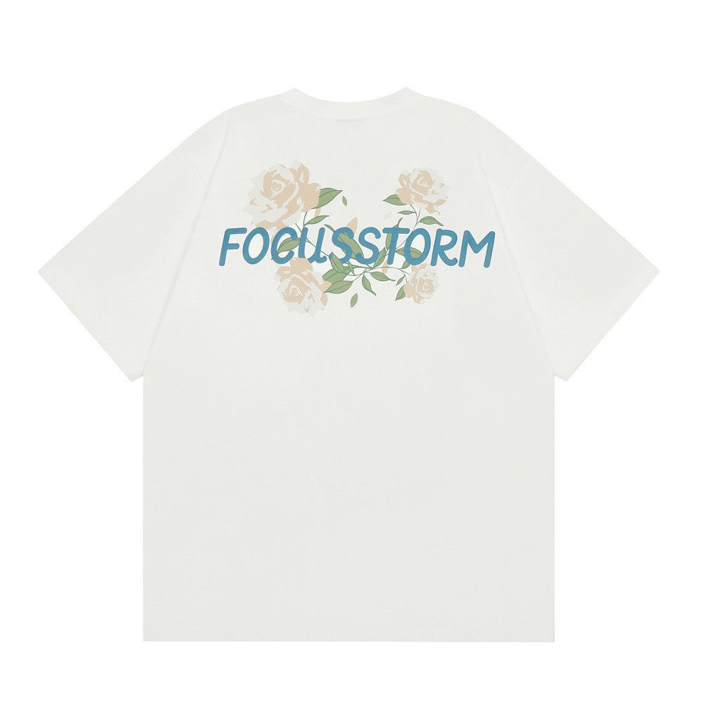 Japanese Brand × Vintage Street retro rose print pure cotton loose casual tee Size US M / EU 48-50 / 2 - 1 Thumbnail