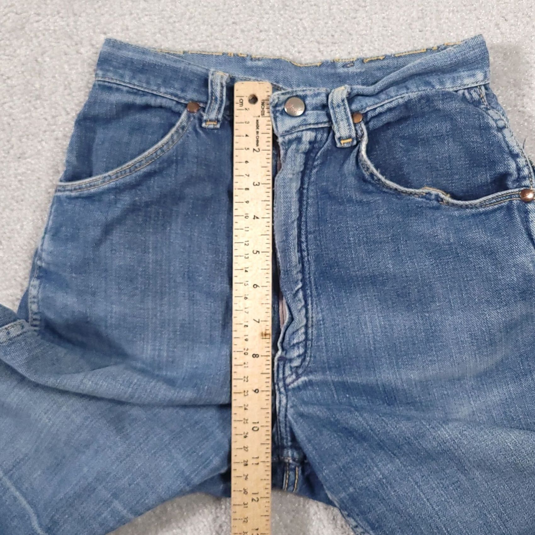 Wrangler VINTAGE Wrangler Sanforized Blue Bell 50s 60s Jean Shorts Womens Misses 12 USA FLAW Size 40" / US 18 - 7 Thumbnail