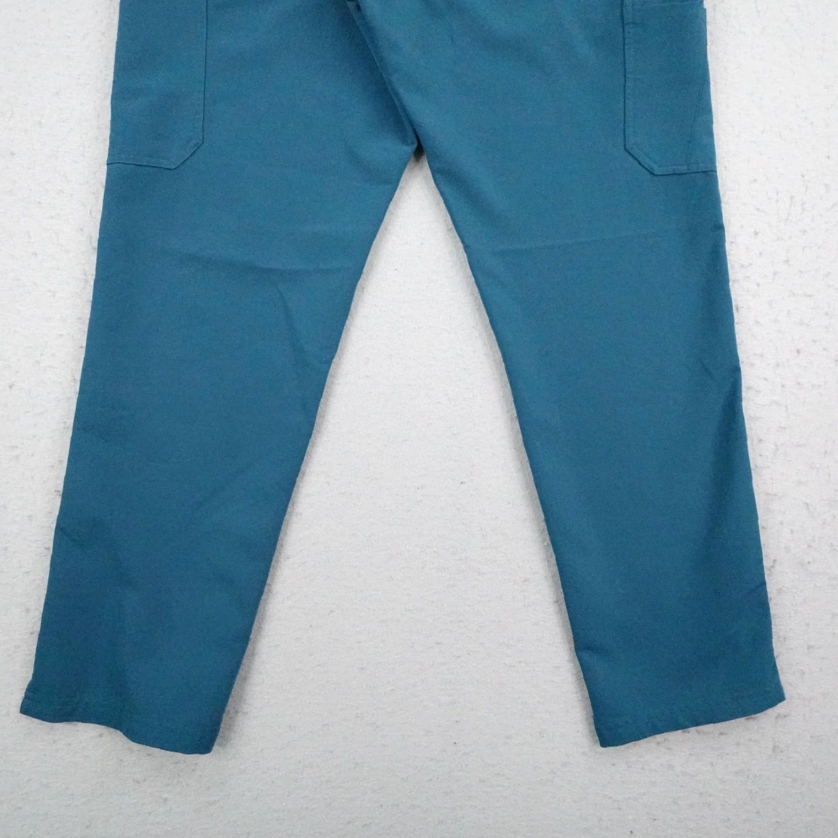 Vintage FIGS Pants Womens Large Blue Teal Yola Cargo Scrub Bottoms Nurse Medical 4911 Size 36" / US 14 / IT 50 - 6 Thumbnail