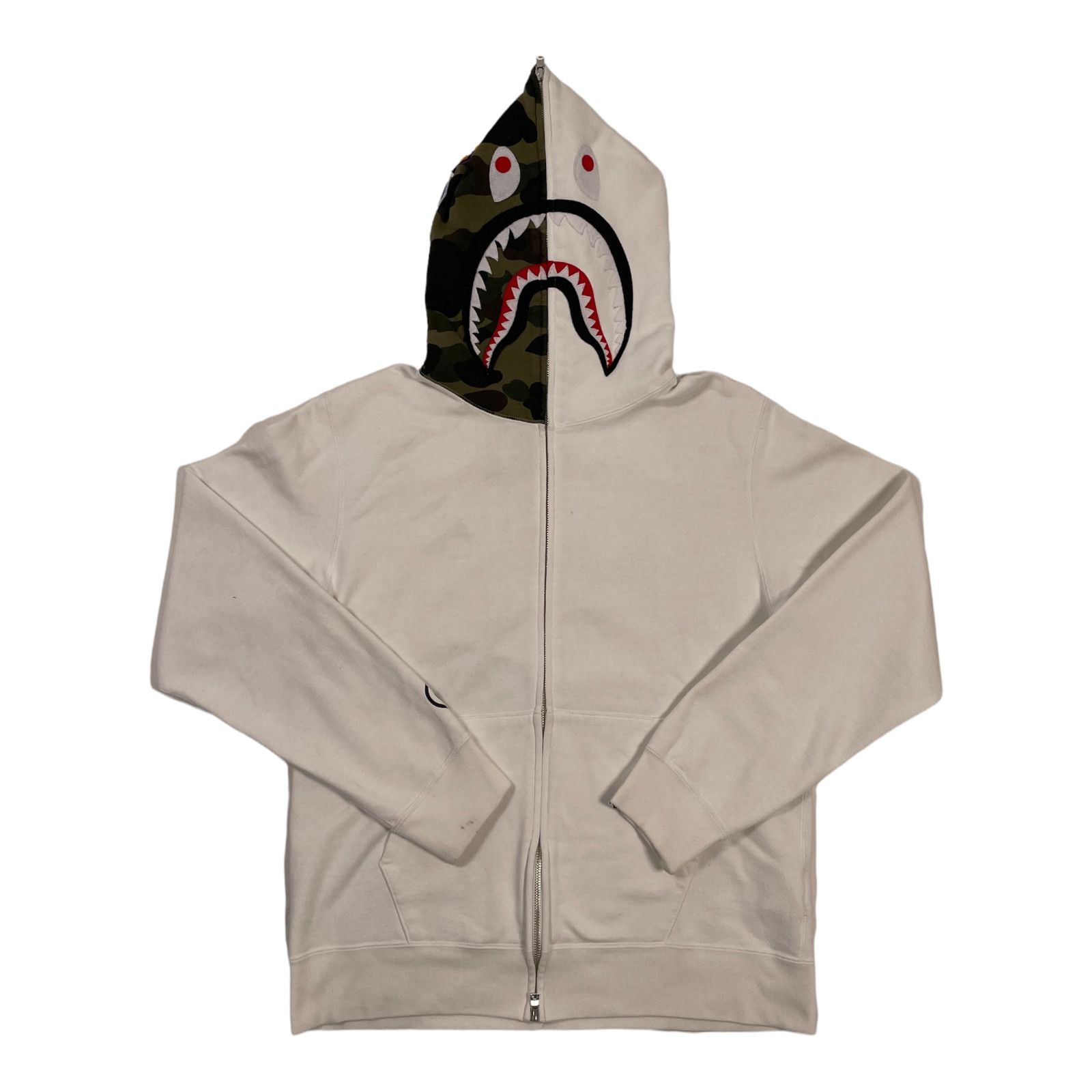 image of Bape Shark Full Zip Hooded Sweatshirt Hood Camo, Men's (Size XL)