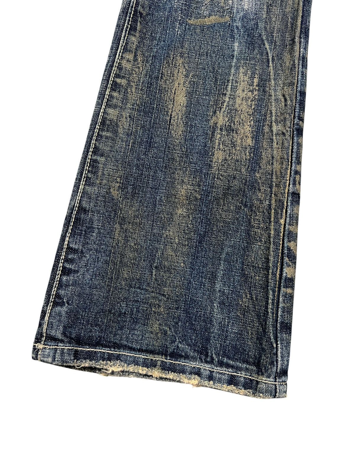 Japanese Brand D.I.A 🇯🇵 Painted Distressed Flare Denim Size 31" - 7 Thumbnail