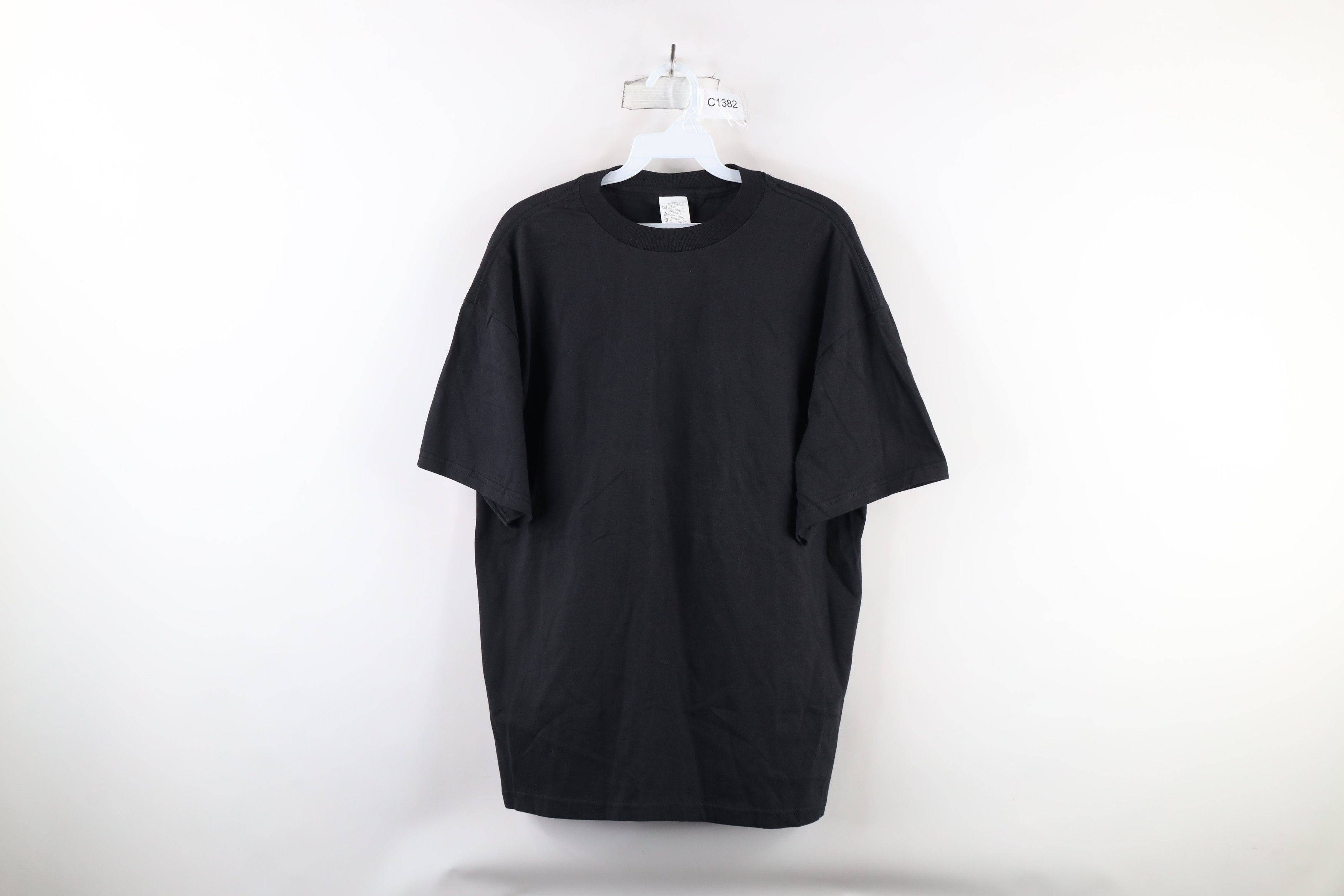 Vintage Vintage 90s Streetwear Heavyweight T-Shirt Black Cotton Size US L / EU 52-54 / 3 - 1 Thumbnail