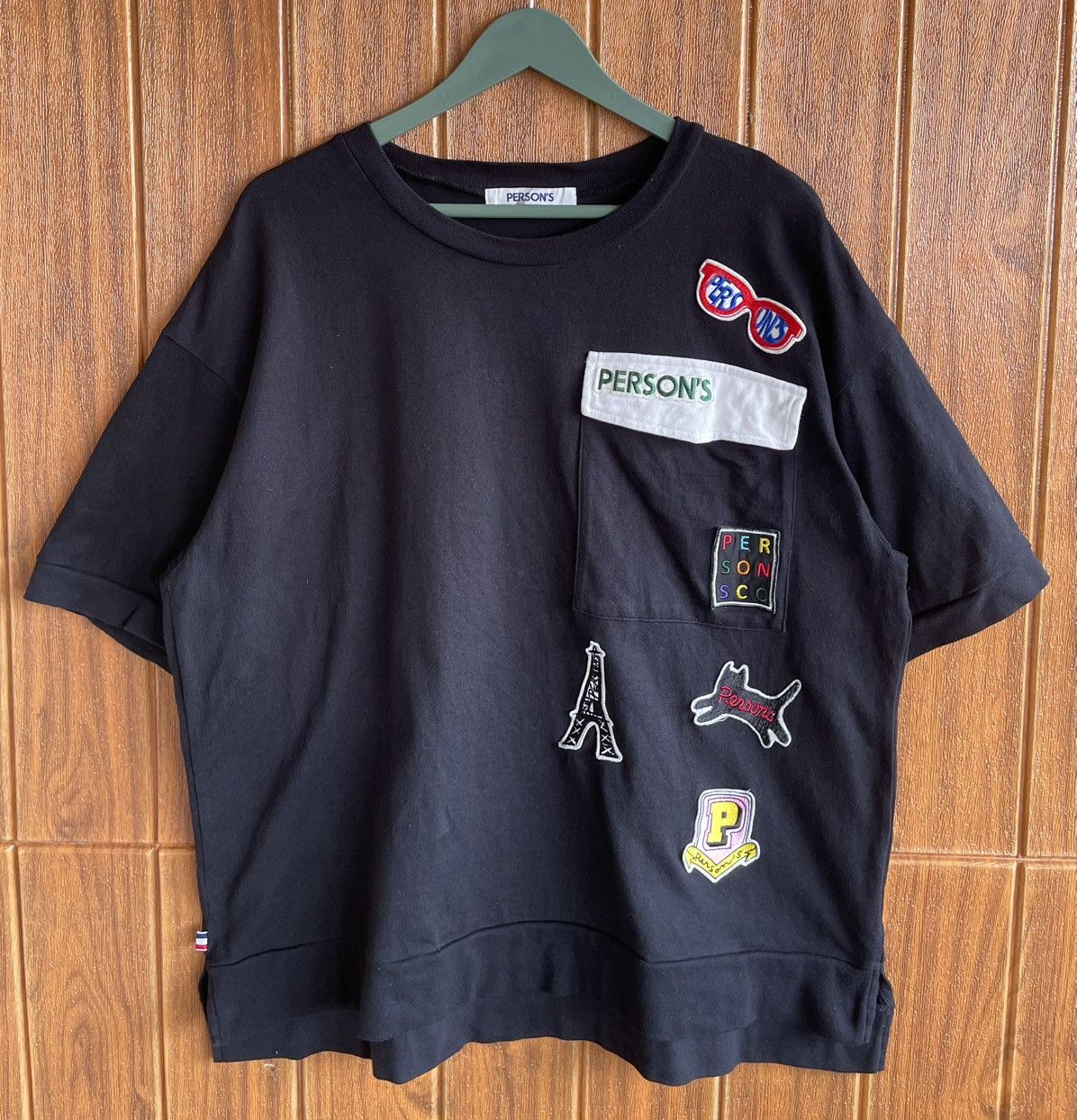 PERSON'S Rare🔥PERSON’S🔥Patches Design Pocket Tshirt Size US XL / EU 56 / 4 - 1 Thumbnail