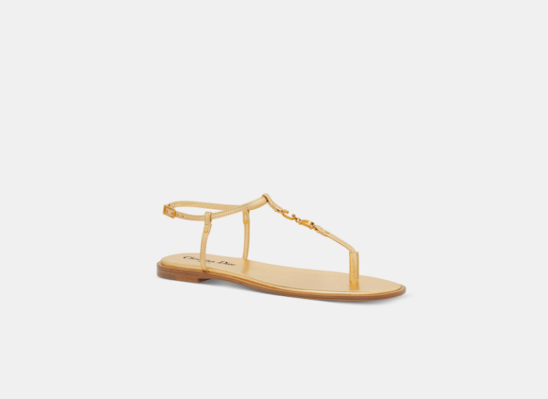 Dior o1w1db10725 KCO026 Thong Sandals in Gold Size US 10 / IT 40 - 2 Thumbnail