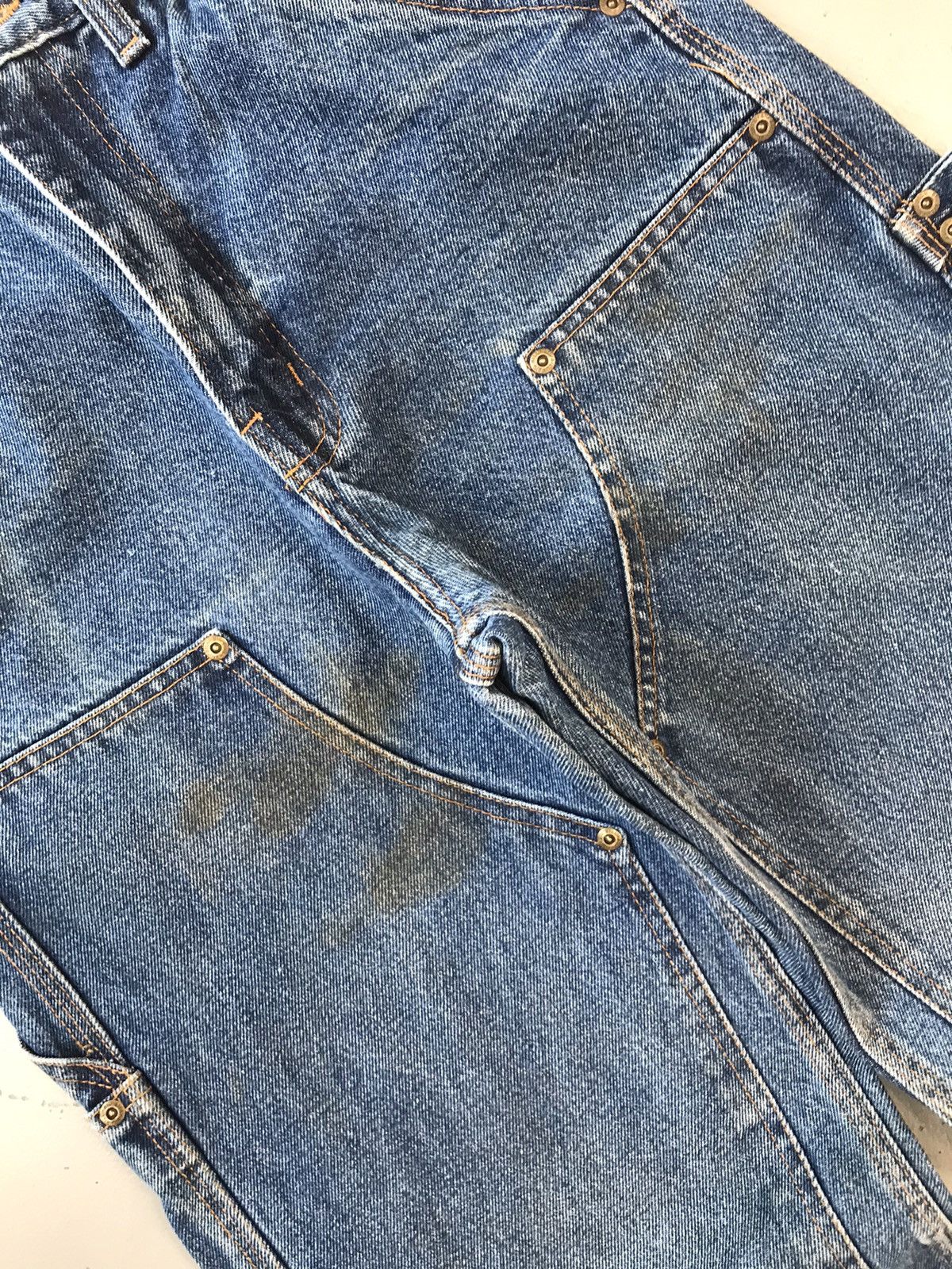 Vintage Vintage big bill double knee denim Size US 30 / EU 46 - 7 Thumbnail