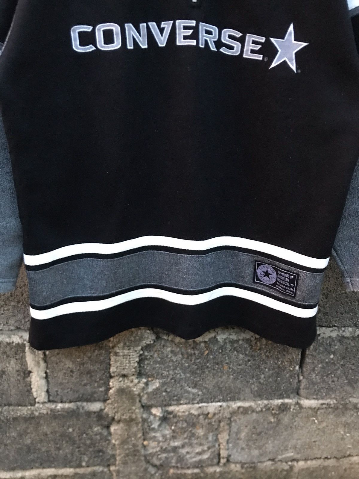 Converse ⚡️Vintage Converse Half Zipper Pullover Sweatshirt Size US L / EU 52-54 / 3 - 4 Thumbnail